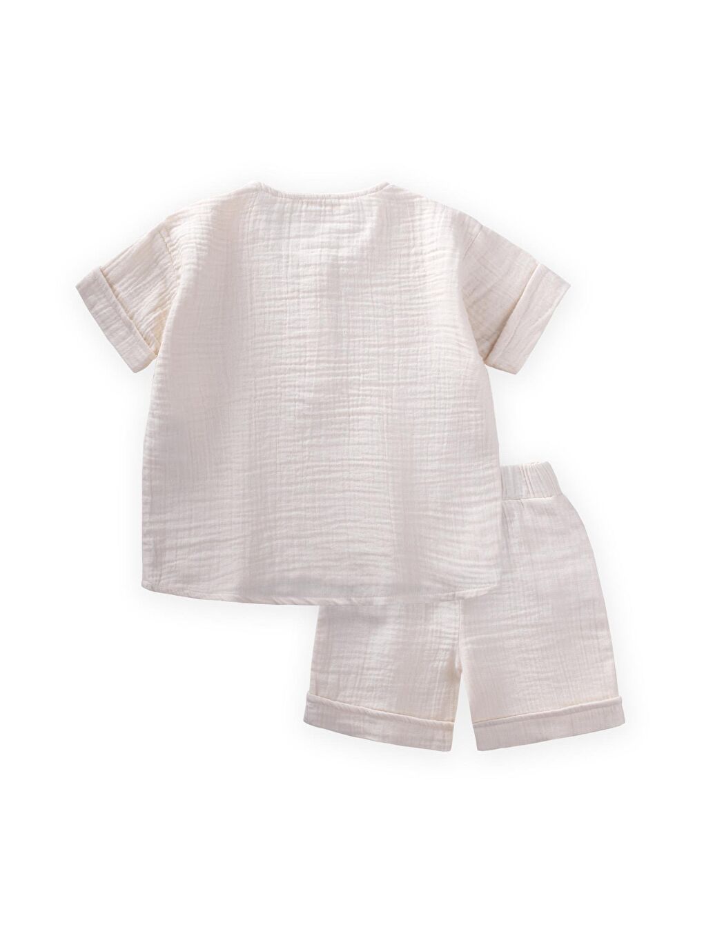 Beyaz Erkek Çocuk Müslin Takım-1