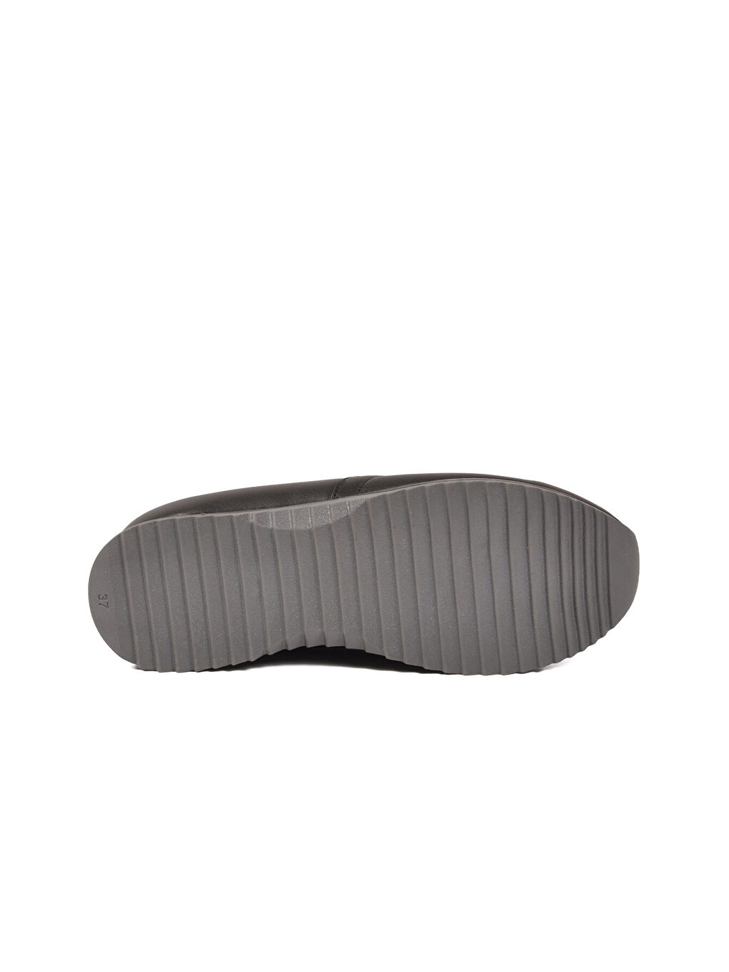 Siyah Cilt Lastik Bağcıklı Kadın Casual Ayakkabı 1900 Z-4