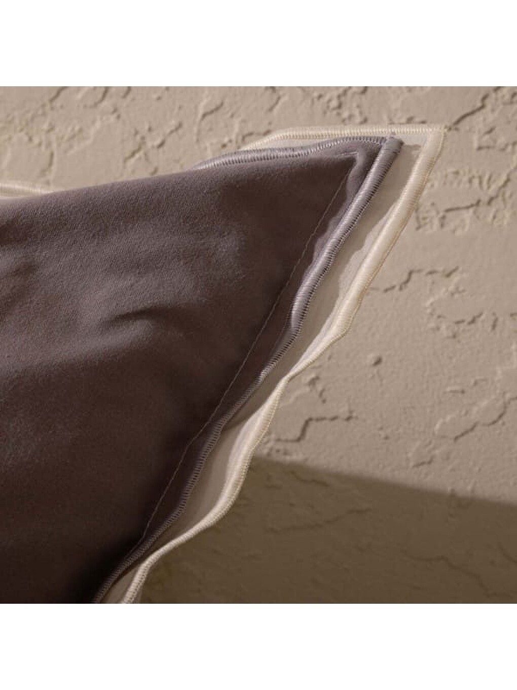 Ekru Soft Rett Kırlent - Antrasit - 50x50 cm-2