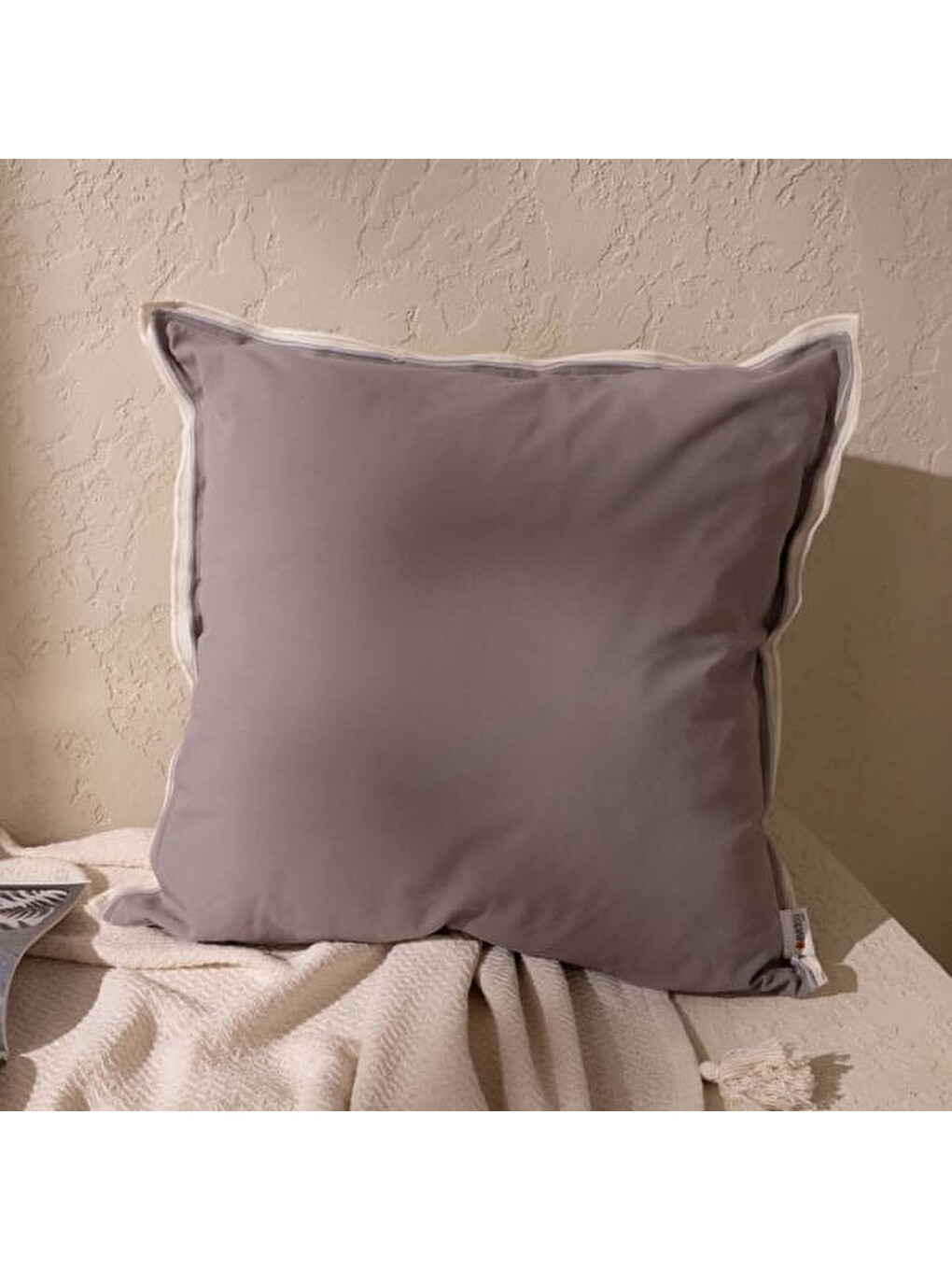 Ekru Soft Rett Kırlent - Antrasit - 50x50 cm-3