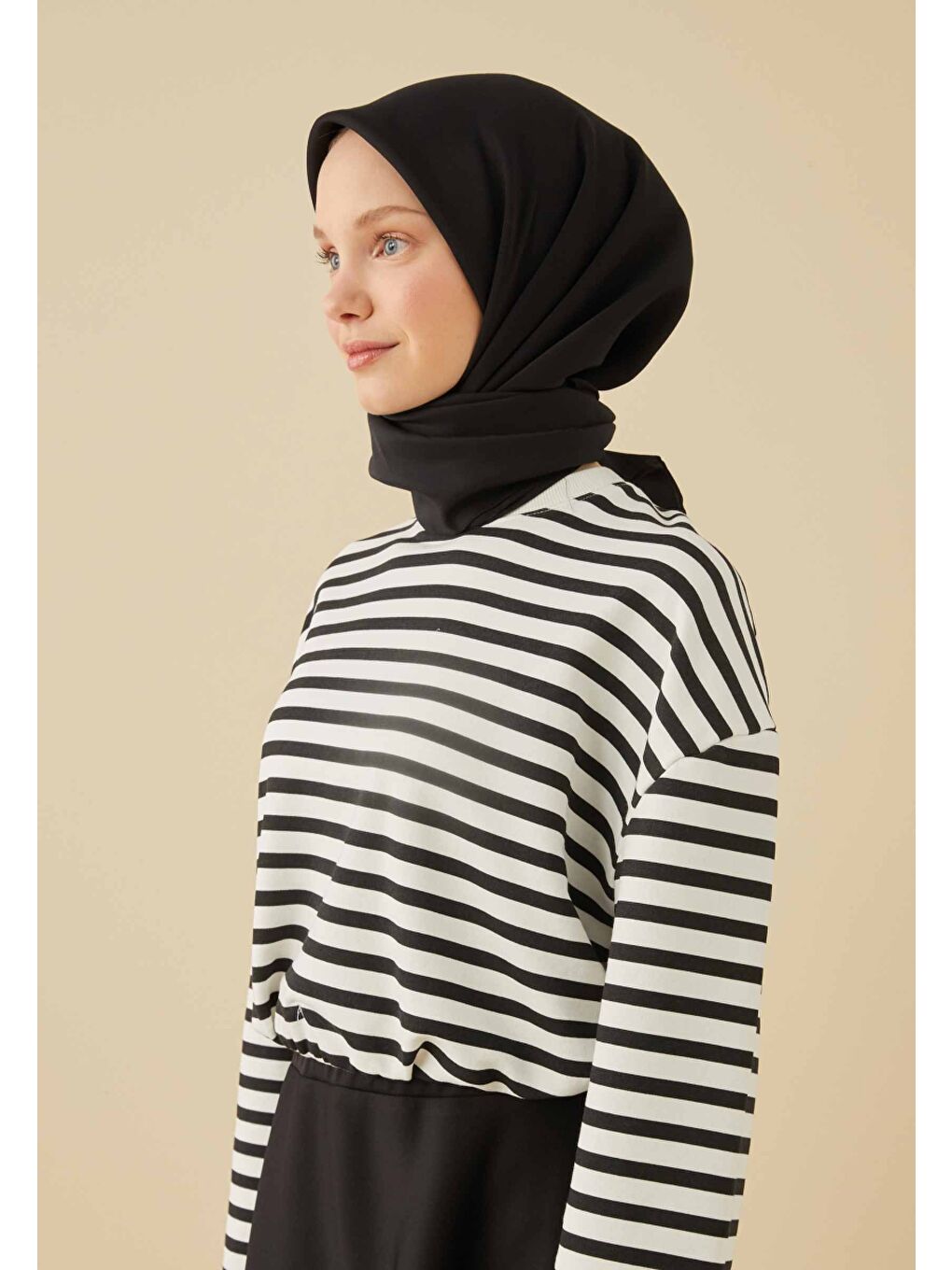 Pamuk İpek Eşarp Siyah-2