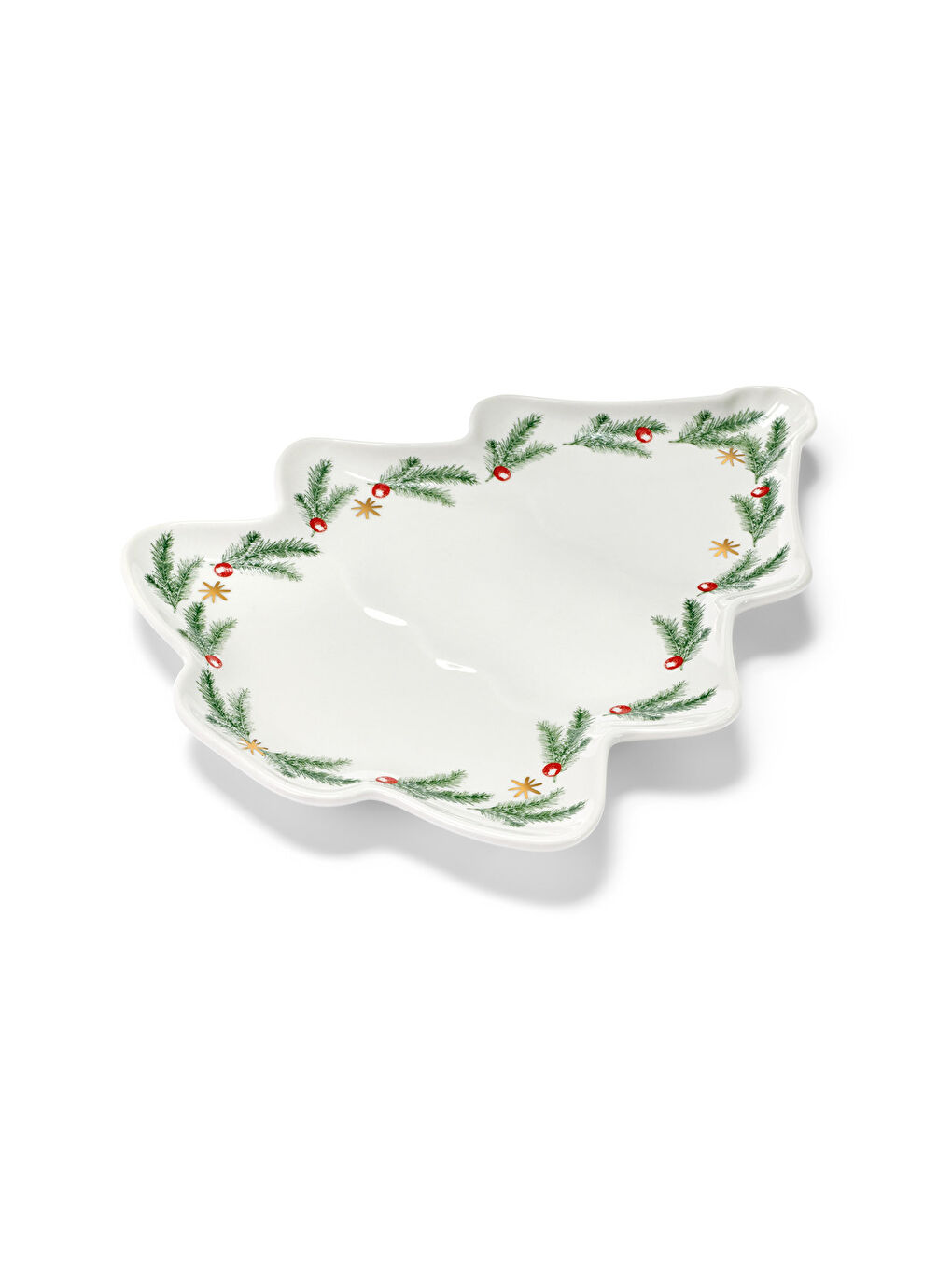 Beyaz Tabak, Çam Ağacı Şeklinde-1