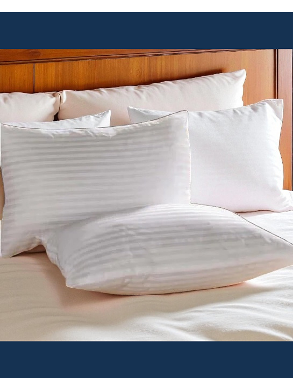 Beyaz Solivane Otel Tipi Lüks Yastık Kılıfı | 83 Tel Pamuk Saten Çizgili Kumaş | Queen Size 60x80 | Tekli-3