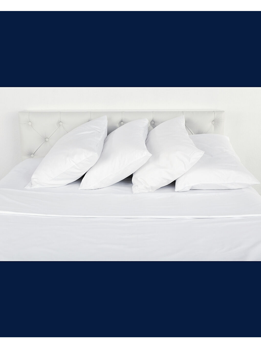 Microfiber Kumaş Boncuk Silikonlu 850gr Beyaz Yastık | 50x70-5