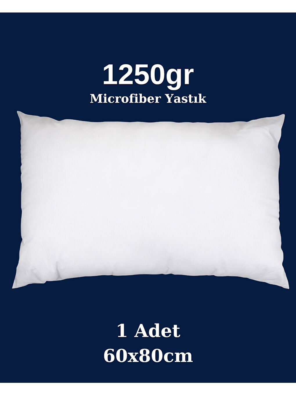 Solivane Microfiber Kumaş 1250gr Beyaz Yastık | Premium 60x80cm | Otel Serisi