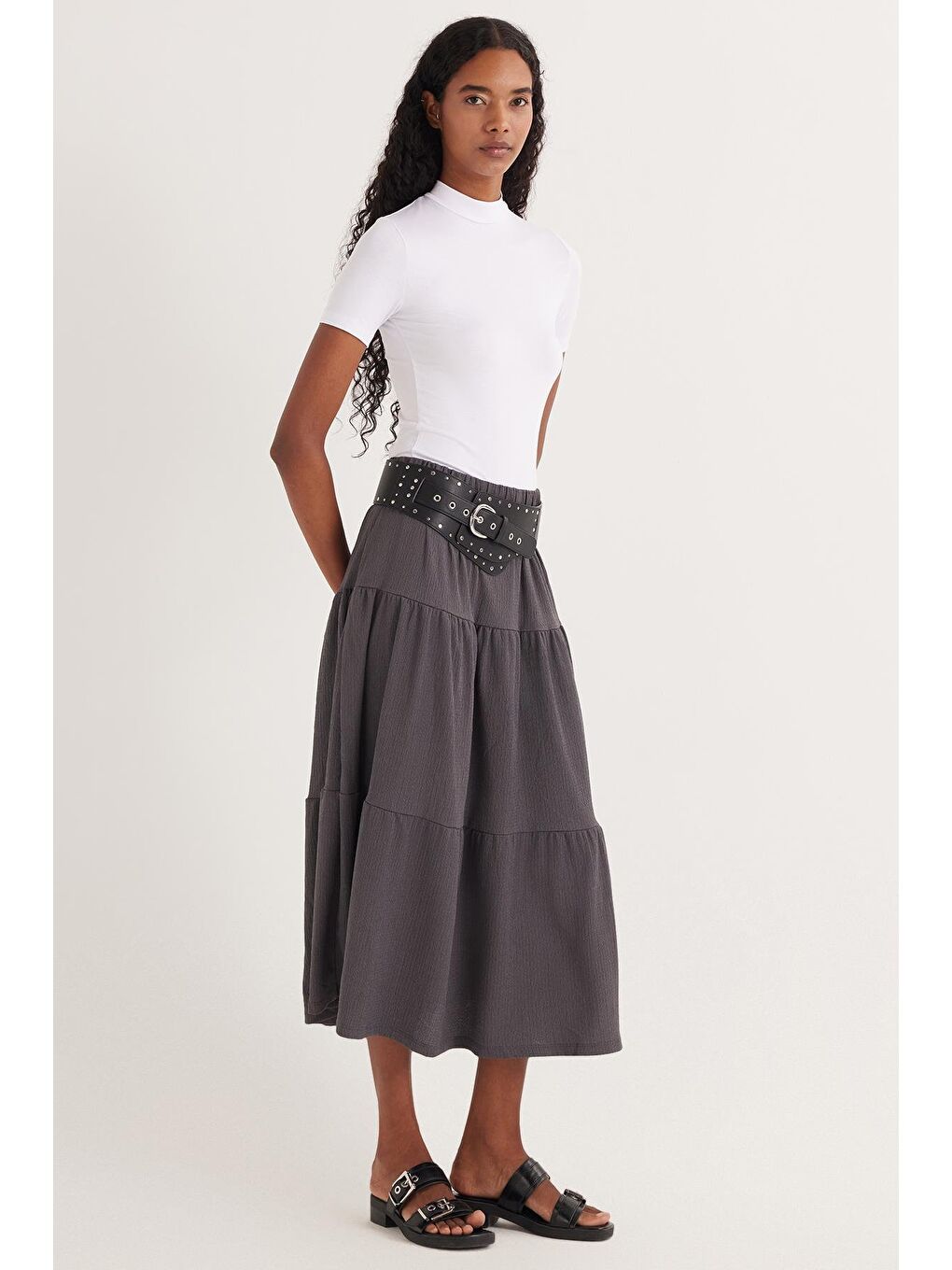 Kadın Standart Fit Kısa Kollu Yarım Balıkçı Yaka Beyaz Bluz-3