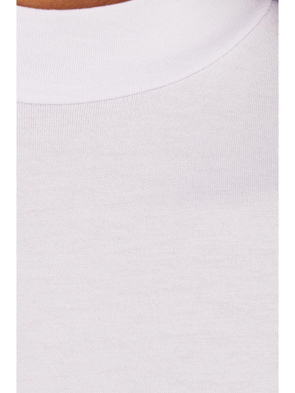 Kadın Standart Fit Kısa Kollu Yarım Balıkçı Yaka Beyaz Bluz-5