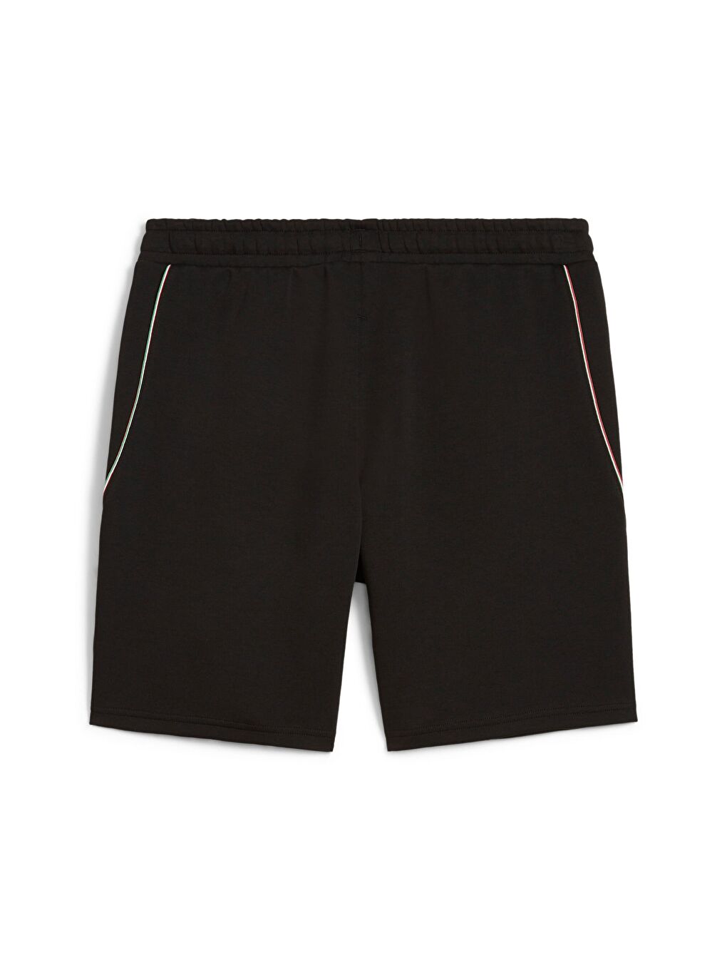 Siyah Scuderia Ferrari Erkek Motorsport Yarış Şortu-4