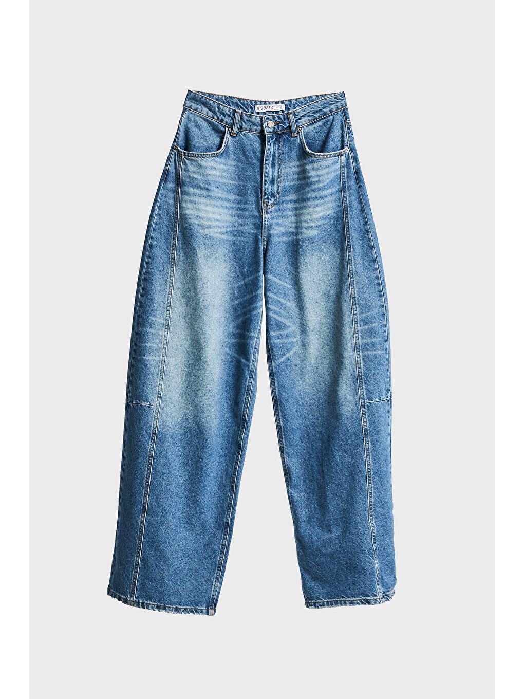 Mavi Kadın Jean Rengi 2w5-80 Mega Baggy Fit Nakış Detaylı %100 Pamuk Denim Jean-2