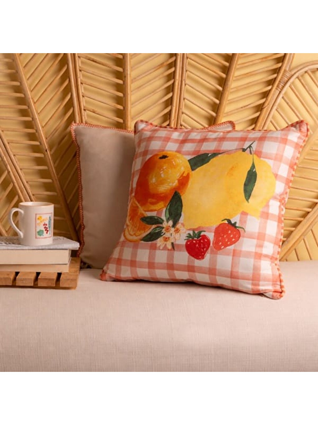 Soft Fruity Kırlent - Ekru - 45x45 cm