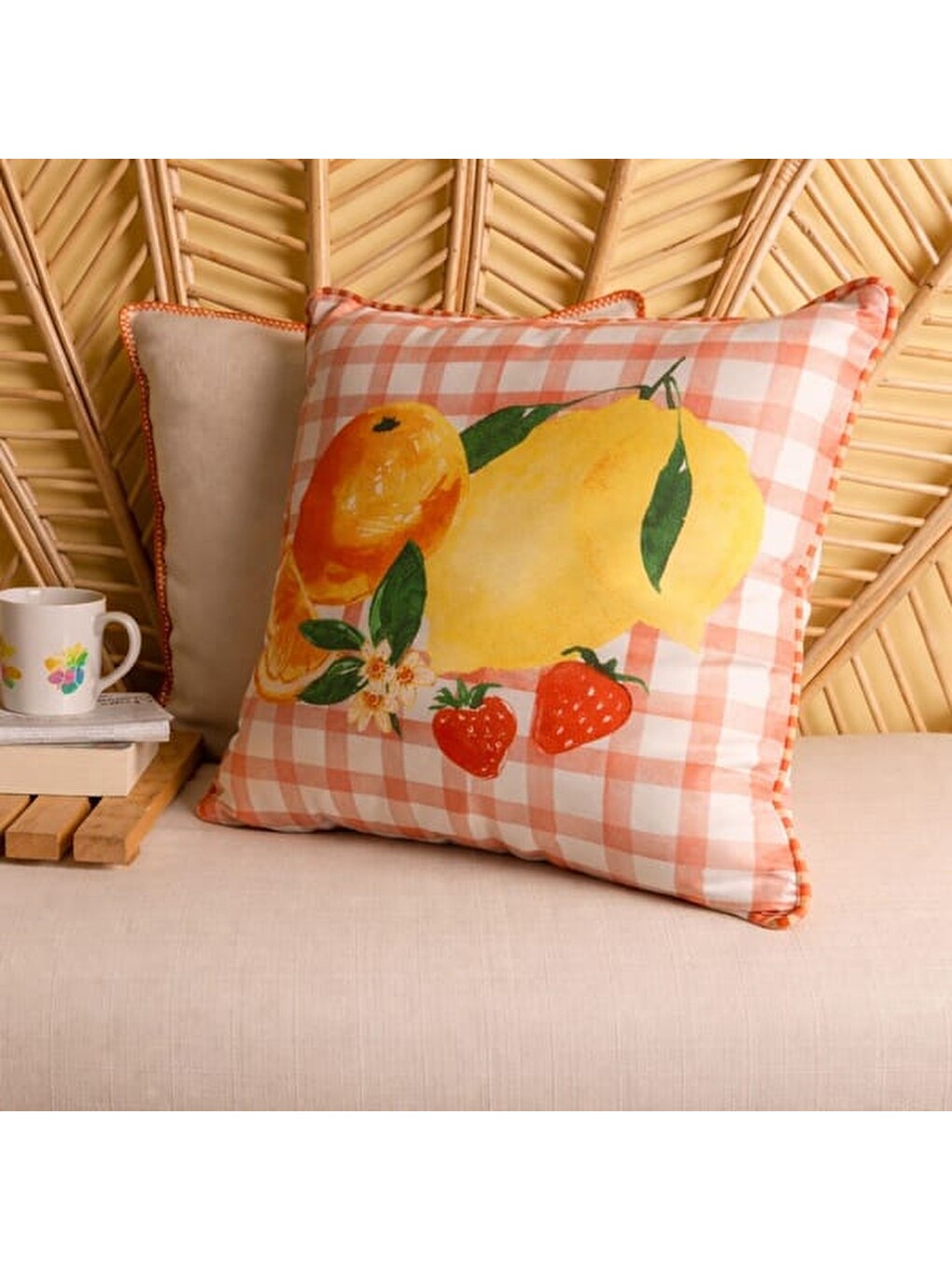 Soft Fruity Kırlent - Ekru - 45x45 cm-1
