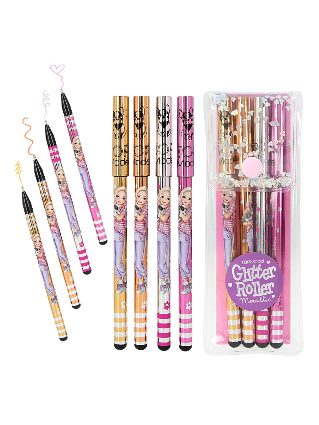 Topmodel Metalik Simli Jel Kalem Seti-3