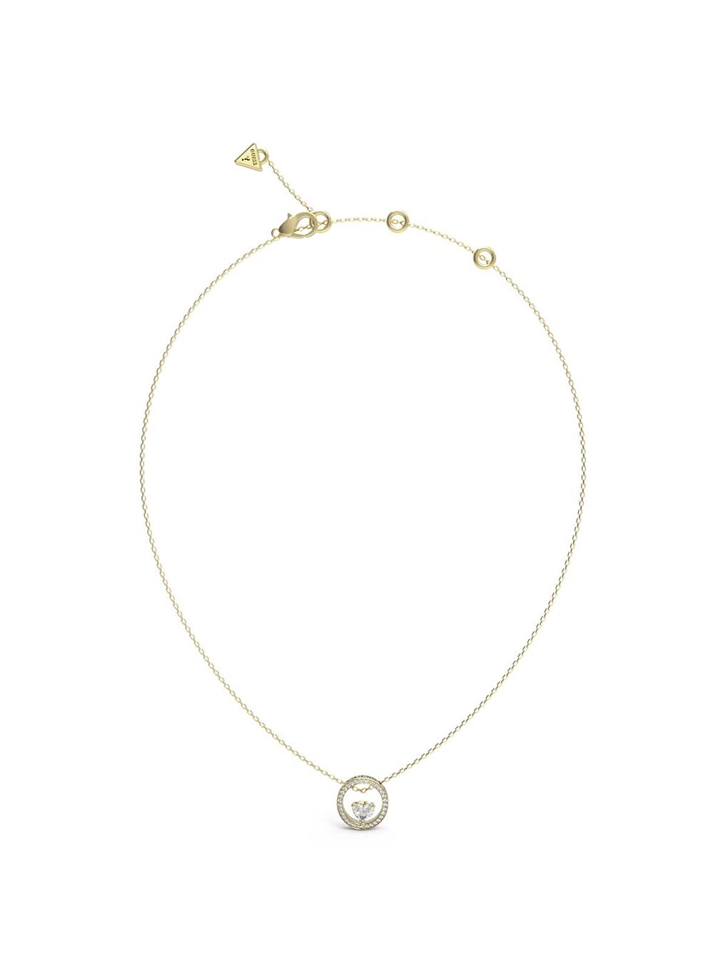 Sarı JGUJUBN04665JWYGTU Kalpli Kadın Kolye