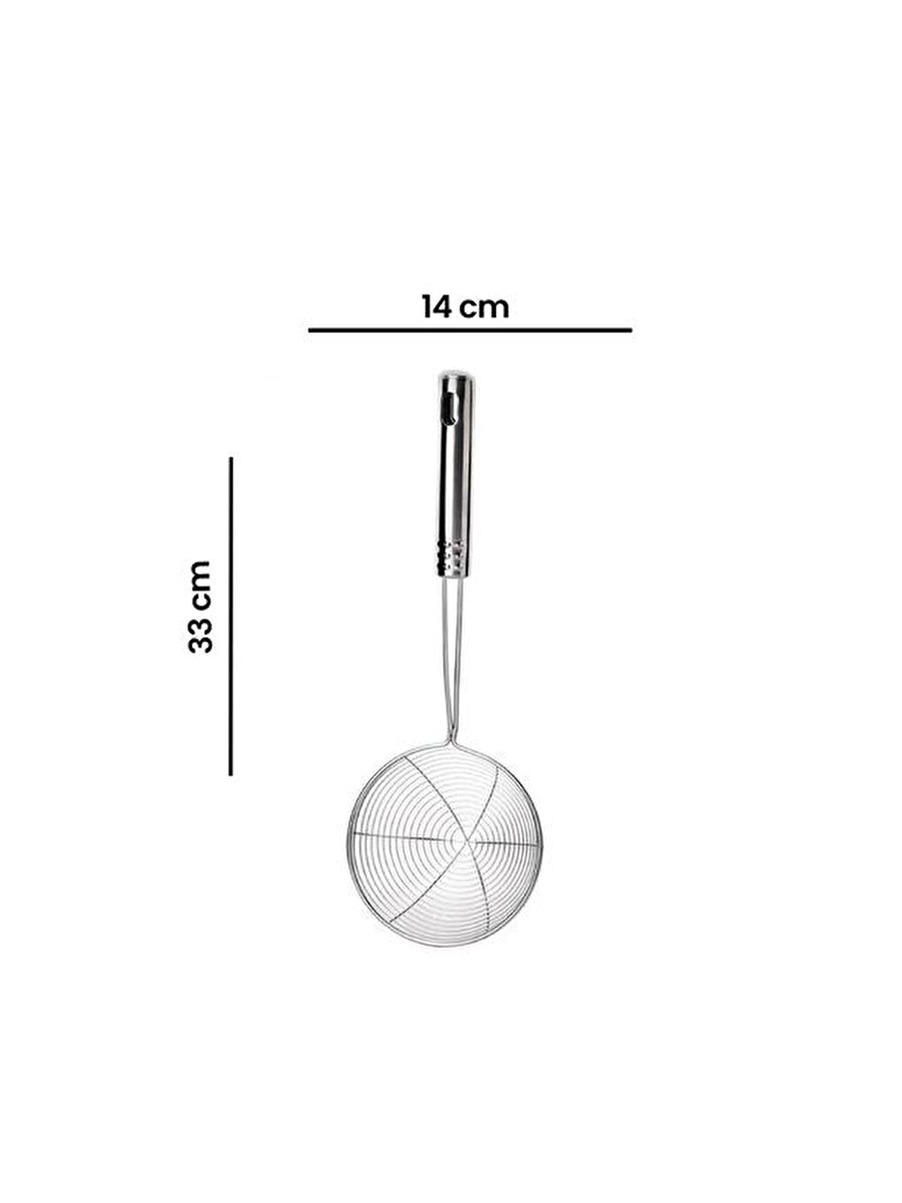 Gri Çelik Kevgir - 33 cm-4