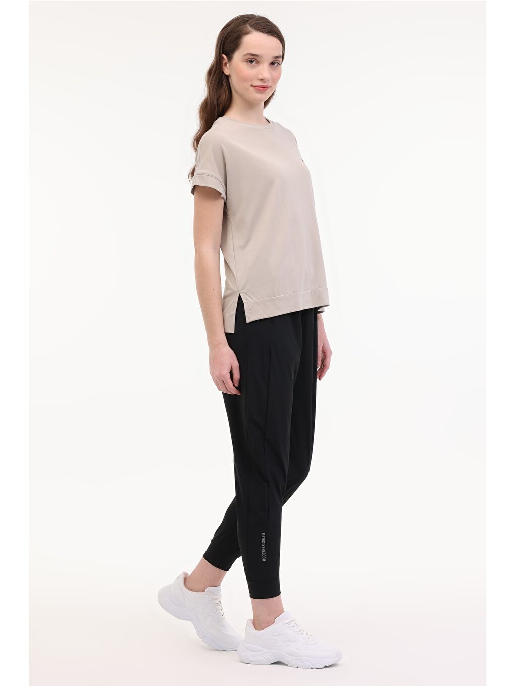 WL DENY 22D32189 5FX Siyah Kadın Eşofman Altı-2