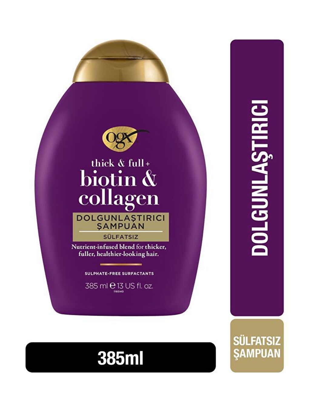 OGX Renksiz Dolgunlaştırıcı Biotin & Kolajen Sülfatsız Şampuan 385 ml