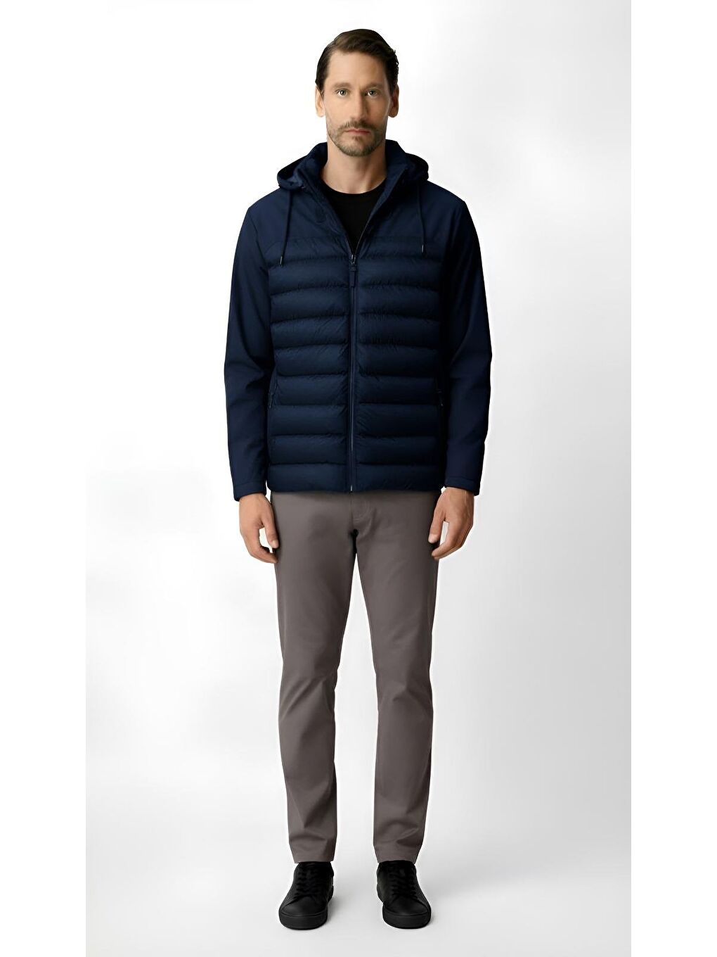 Erkek Lacivert Şişme Mont-1