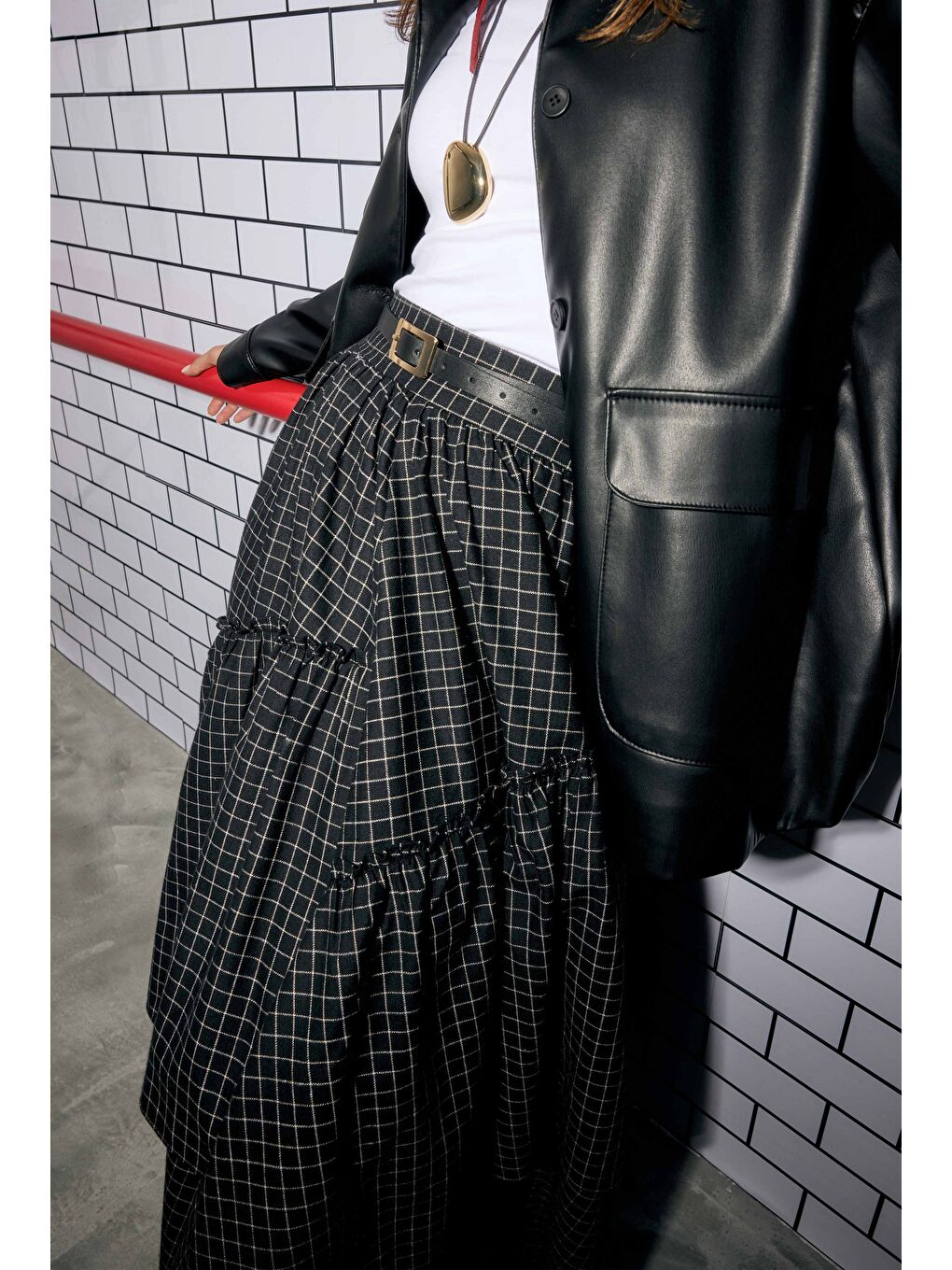 Kareli Bohem Etek Siyah-1