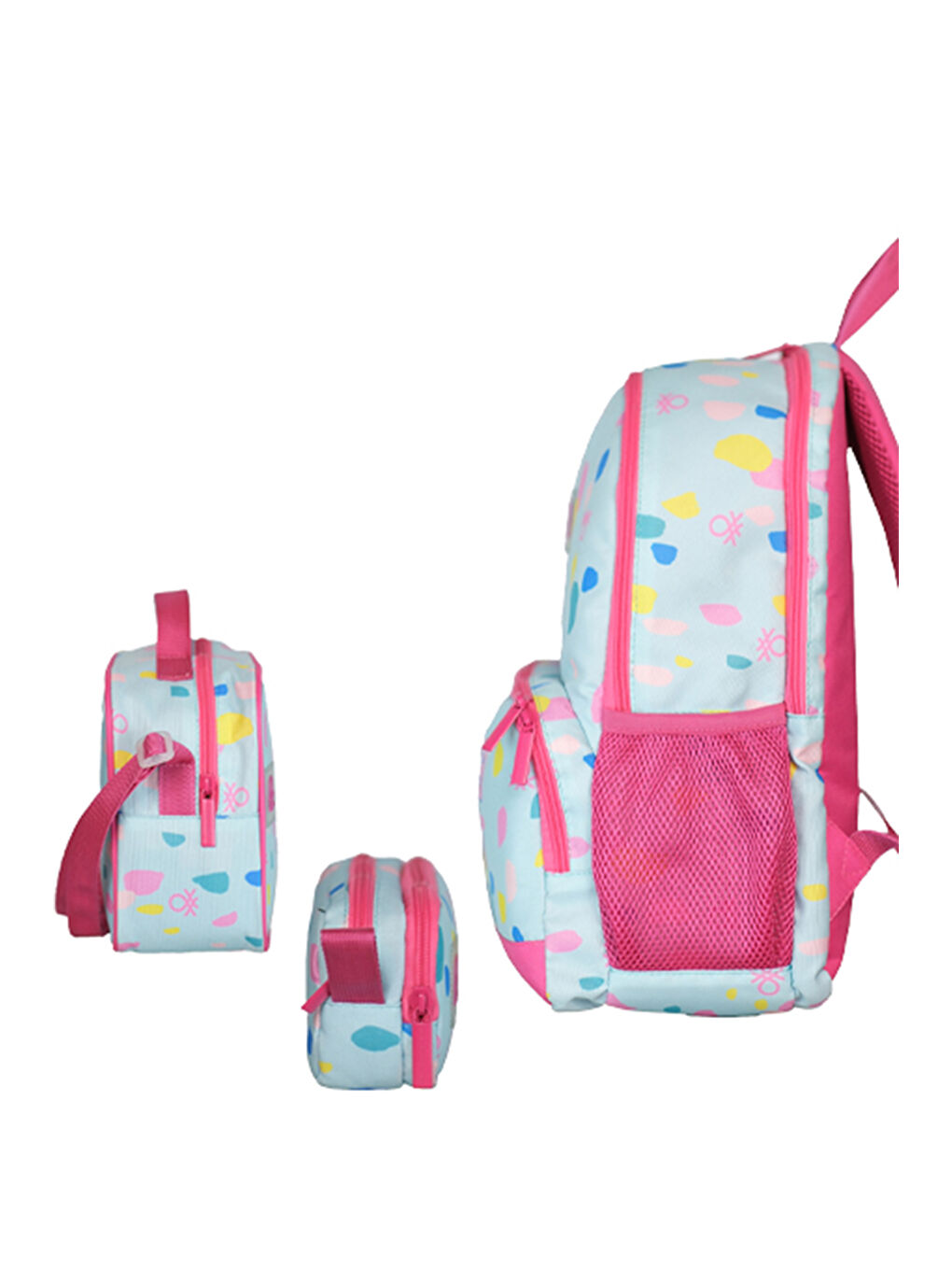 Brush Effect Kız Çocuk İlkokul Çanta Set-1