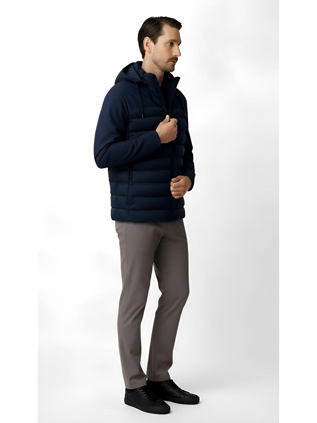 Erkek Lacivert Şişme Mont-3