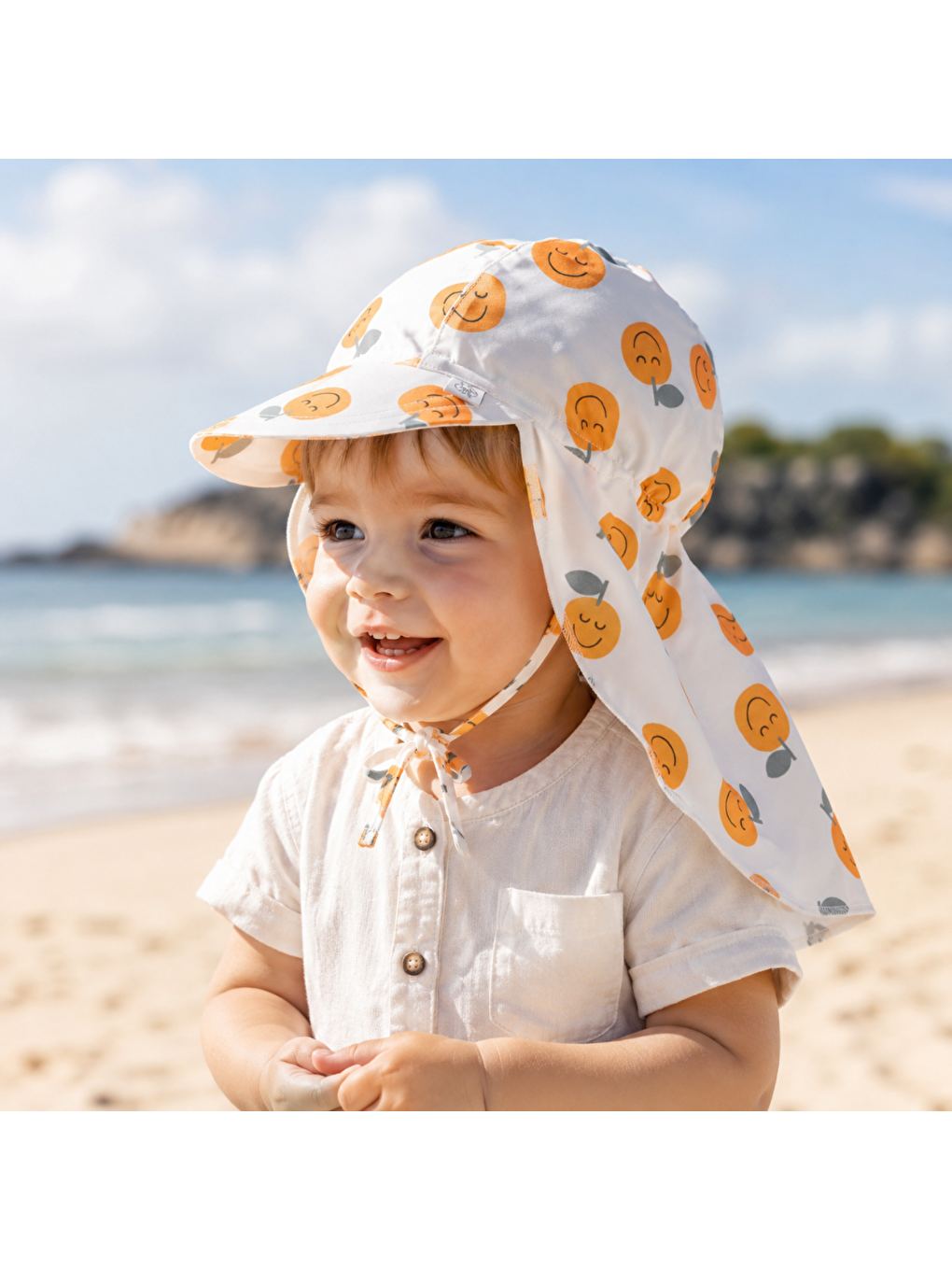 Karışık Flap Hat Uv Korumalı Uzun Şapka Orange Sea Salt-3