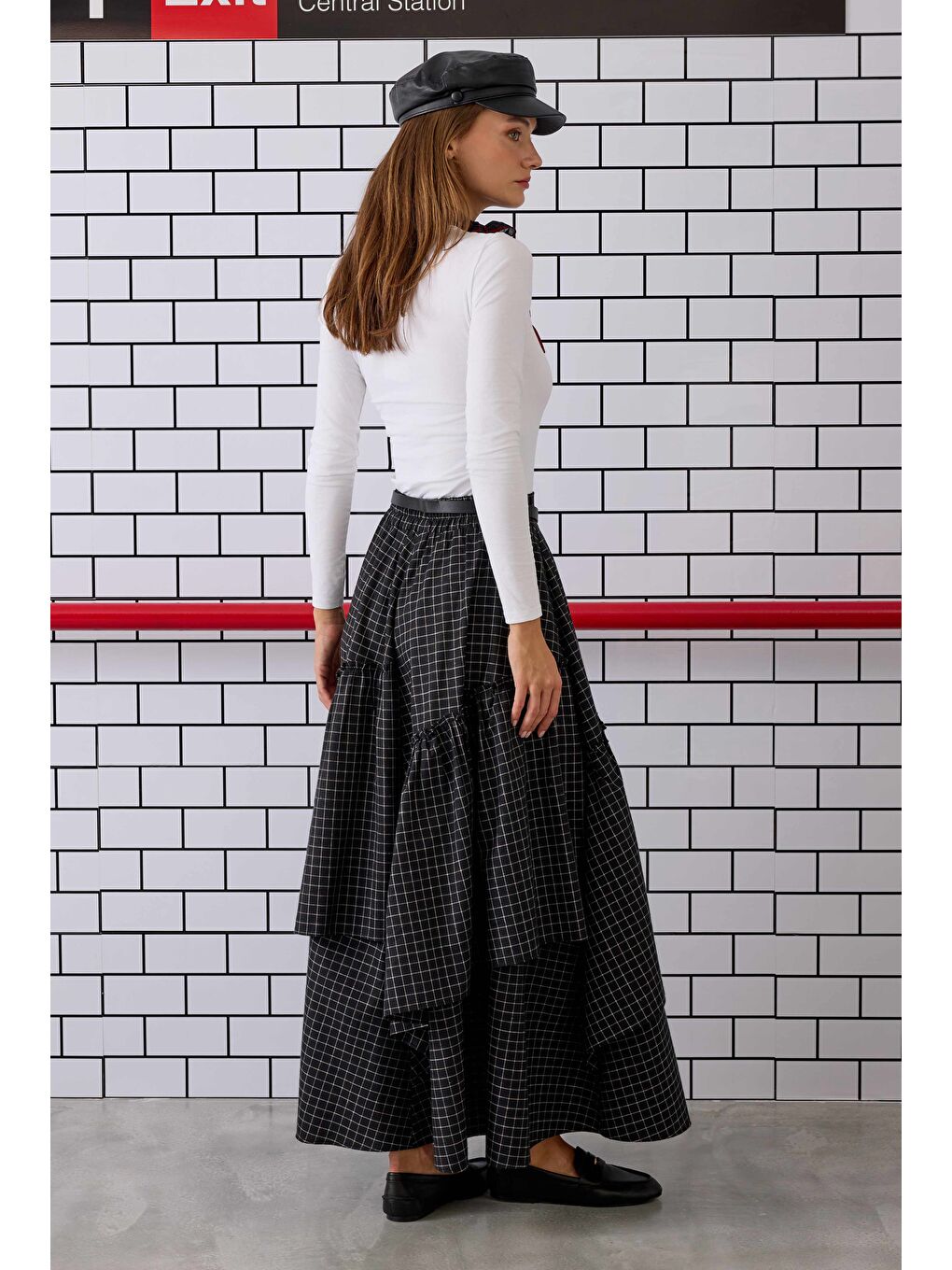 Kareli Bohem Etek Siyah-2