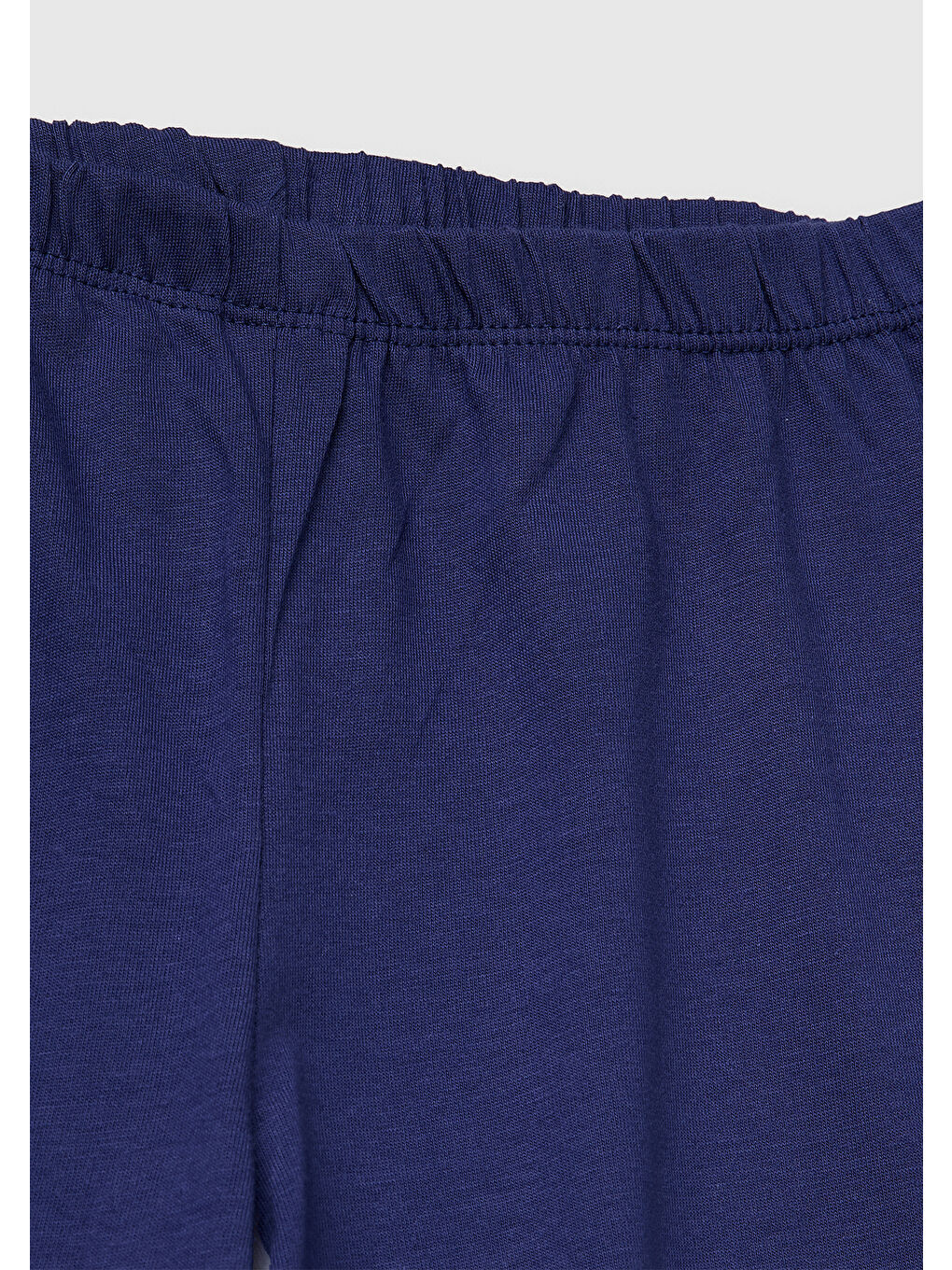 Erkek Çocuk Beyaz Göğsü Logolu Kontrast Detaylı Şortlu Pijama Takımı-2