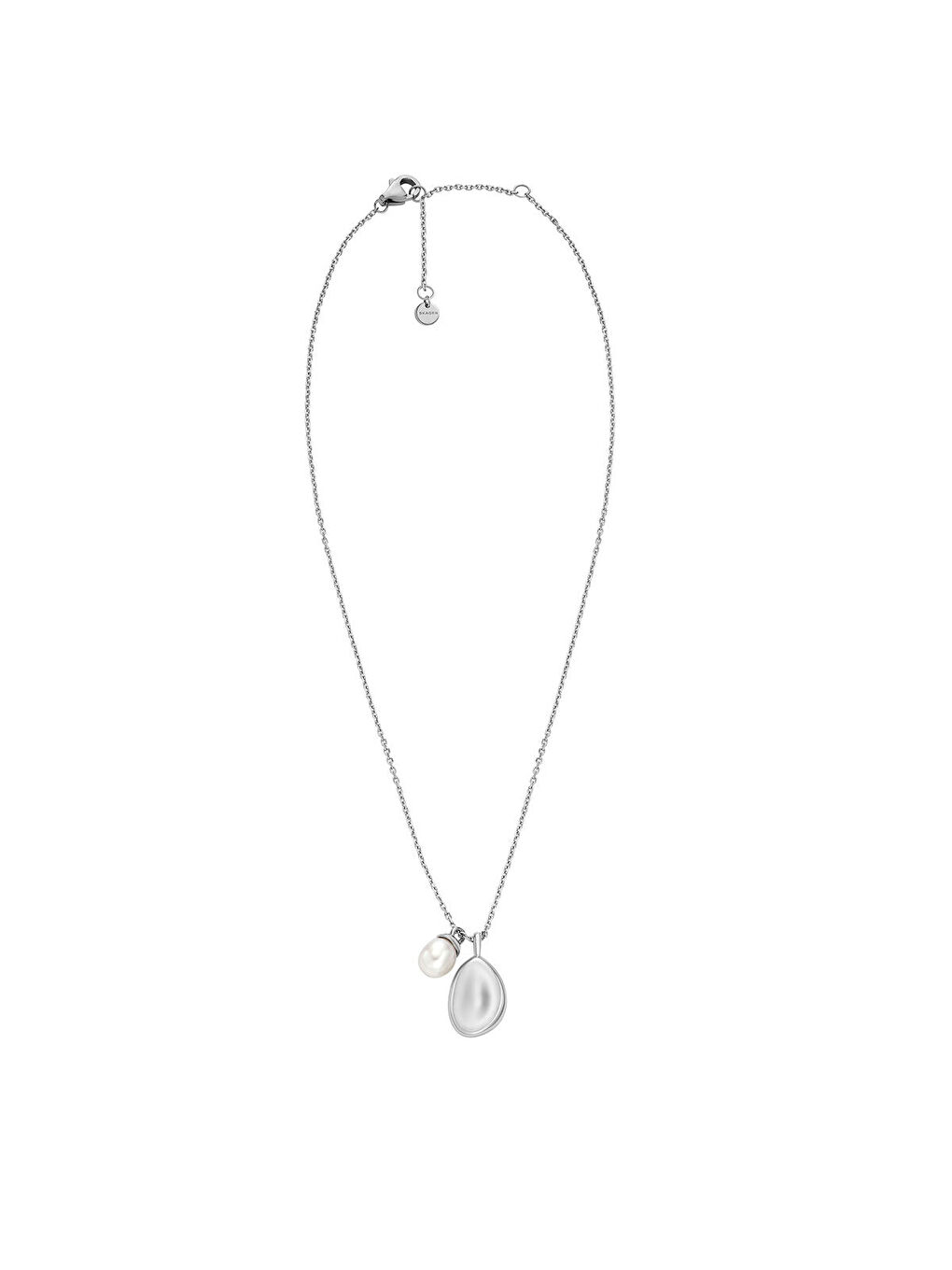 Gri SKJ1831-040 İnci Kadın Kolye-1