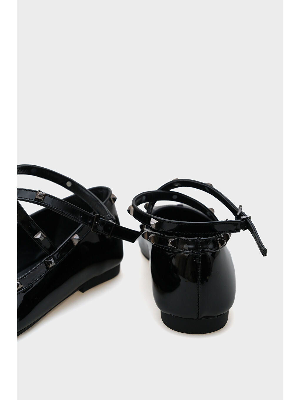 Siyah Ashley Troklu Bilekten Bantlı Kadın Babet-4