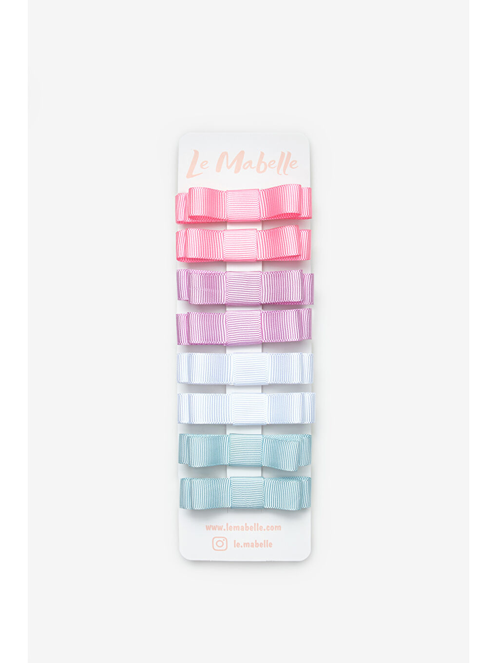 Karışık Çok Renkli Soft 8'li Mini Kurdele Fiyonk Kız Çocuk Toka Set