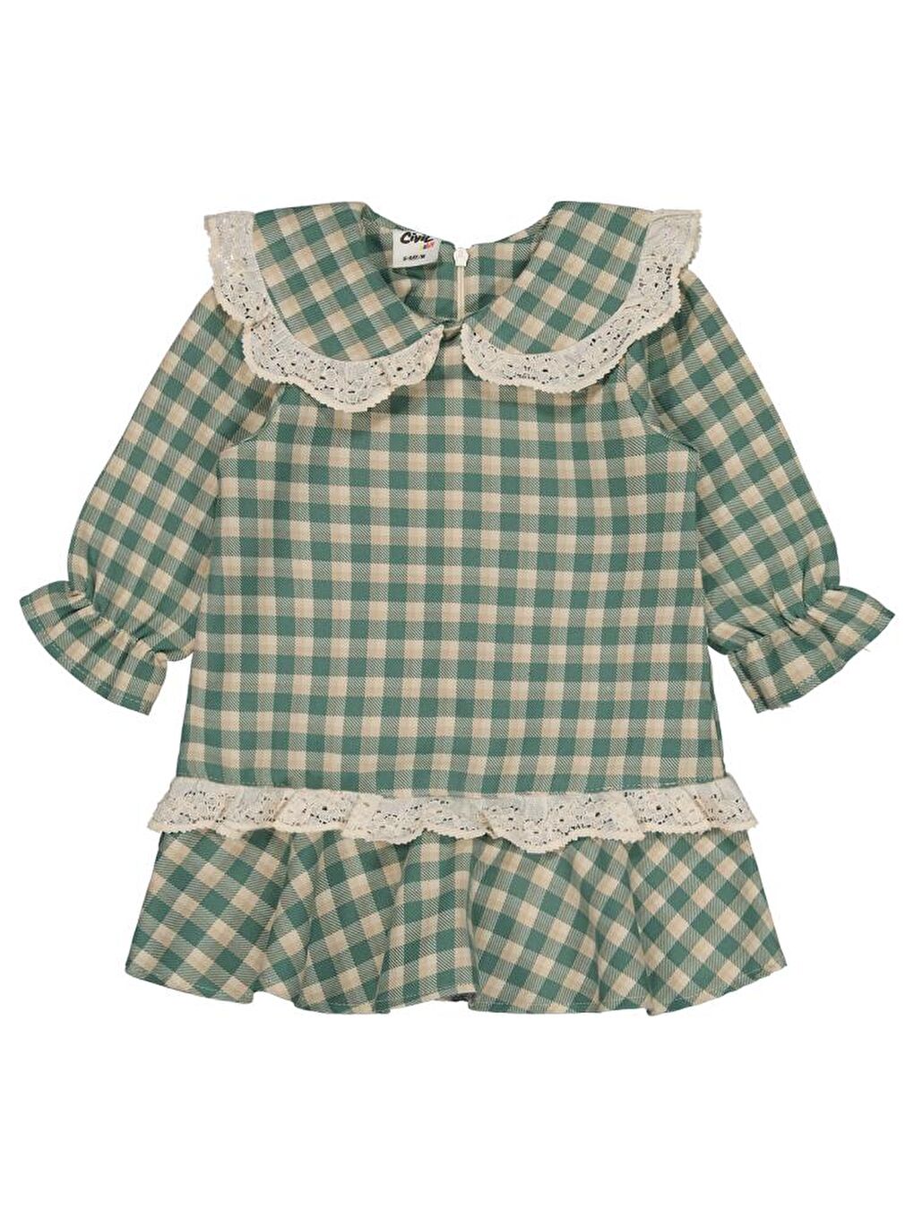 Baby Pitikare Desenli 6-18 Ay Elbise - Yeşil9-12 Ay-1