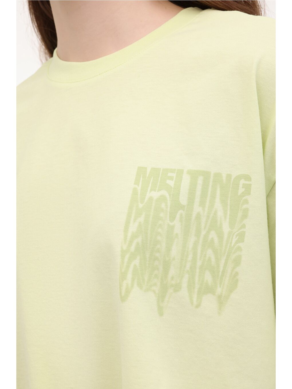 WL YASHI 11F213 5FX Sarı Kadın Kısa Kol T-Shirt-3