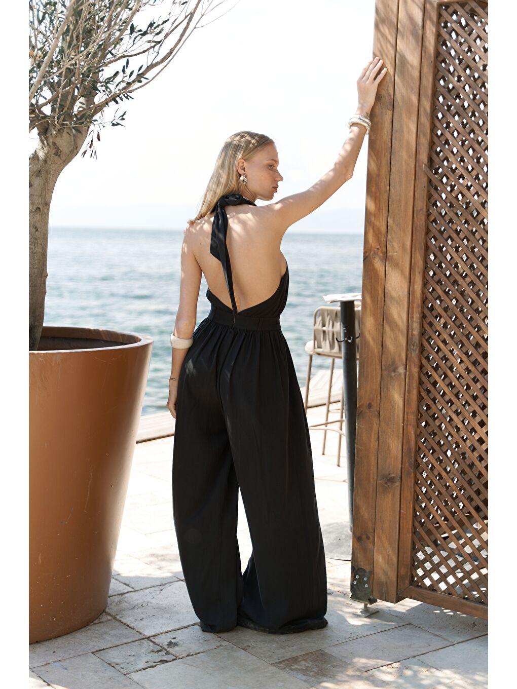 Lios Pencere Detay Siyah Uzun Tulum-4