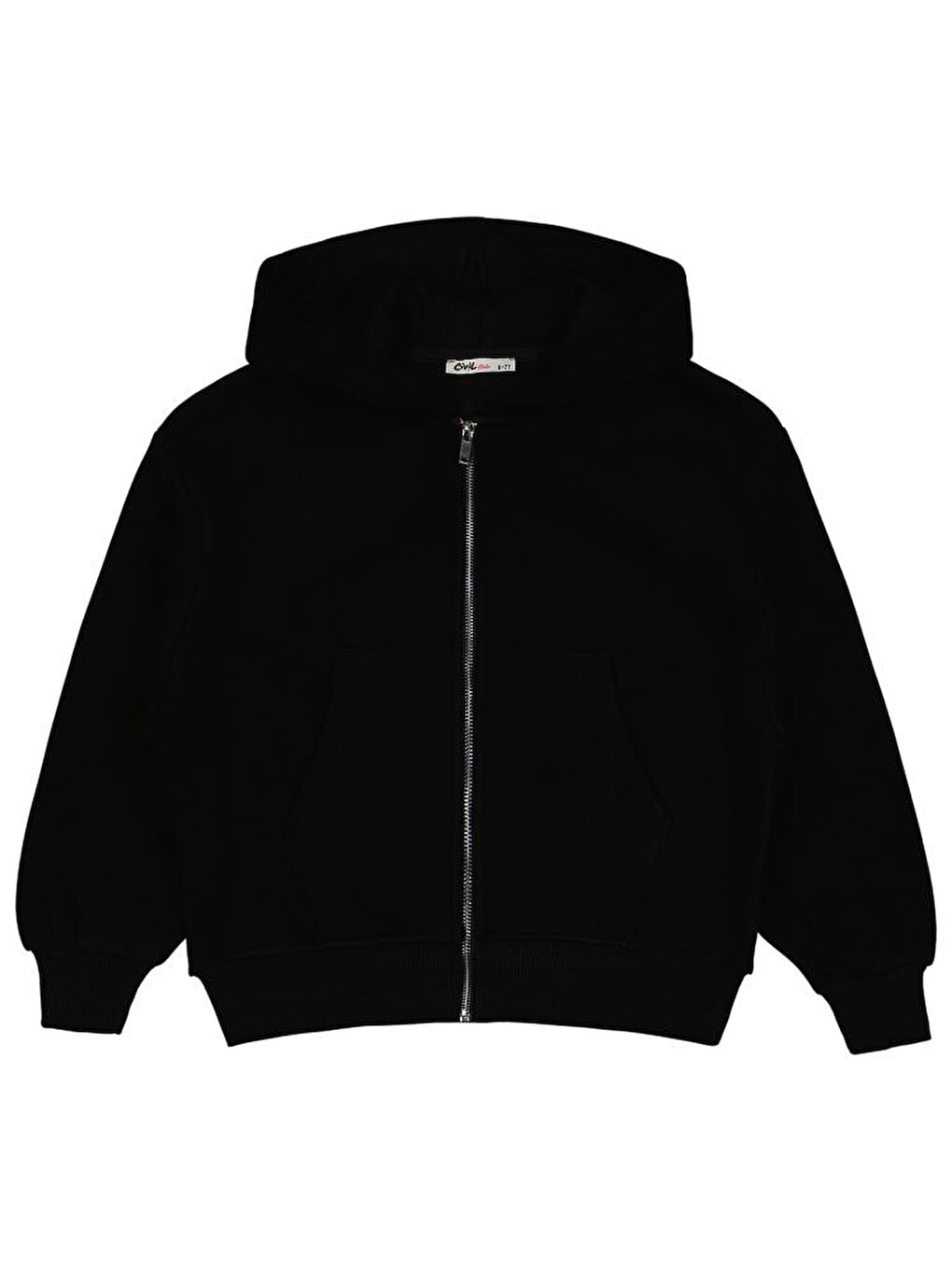 Girls Düz 10-13 Yaş Hırka - Siyah 12-13 Yaş