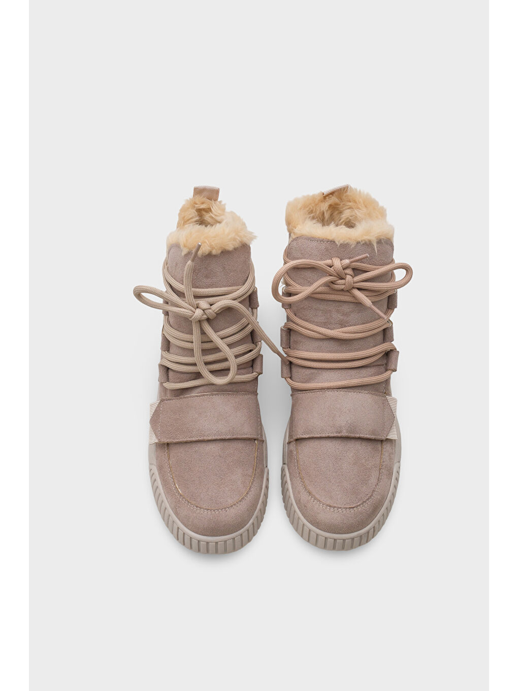 Bej Sharron Kürklü Kadın Spor Bot-6