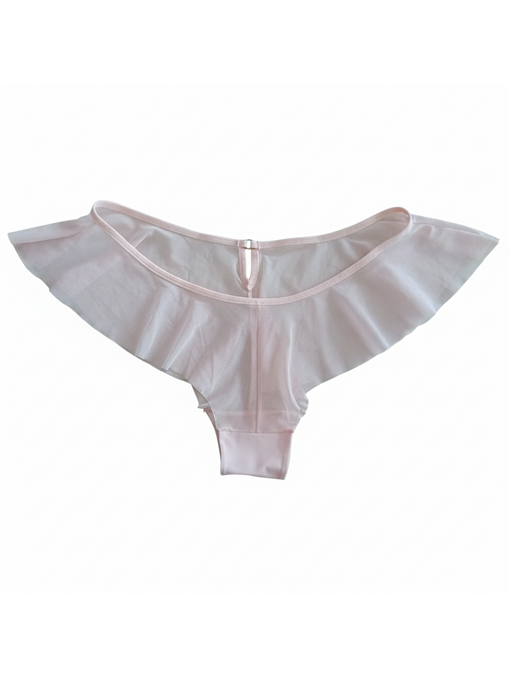 Pembe Kadın Tül Transparan Chekky Şort Bb2057