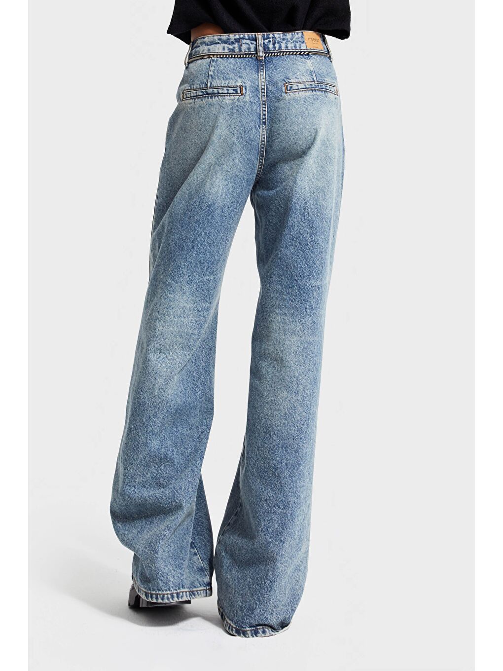 Mavi Kadın T.Kot Rengi 4W5-32 Wide Leg Baggy Fit Fermuar Aksesuarlı %100 Pamuk Denim Jean-3