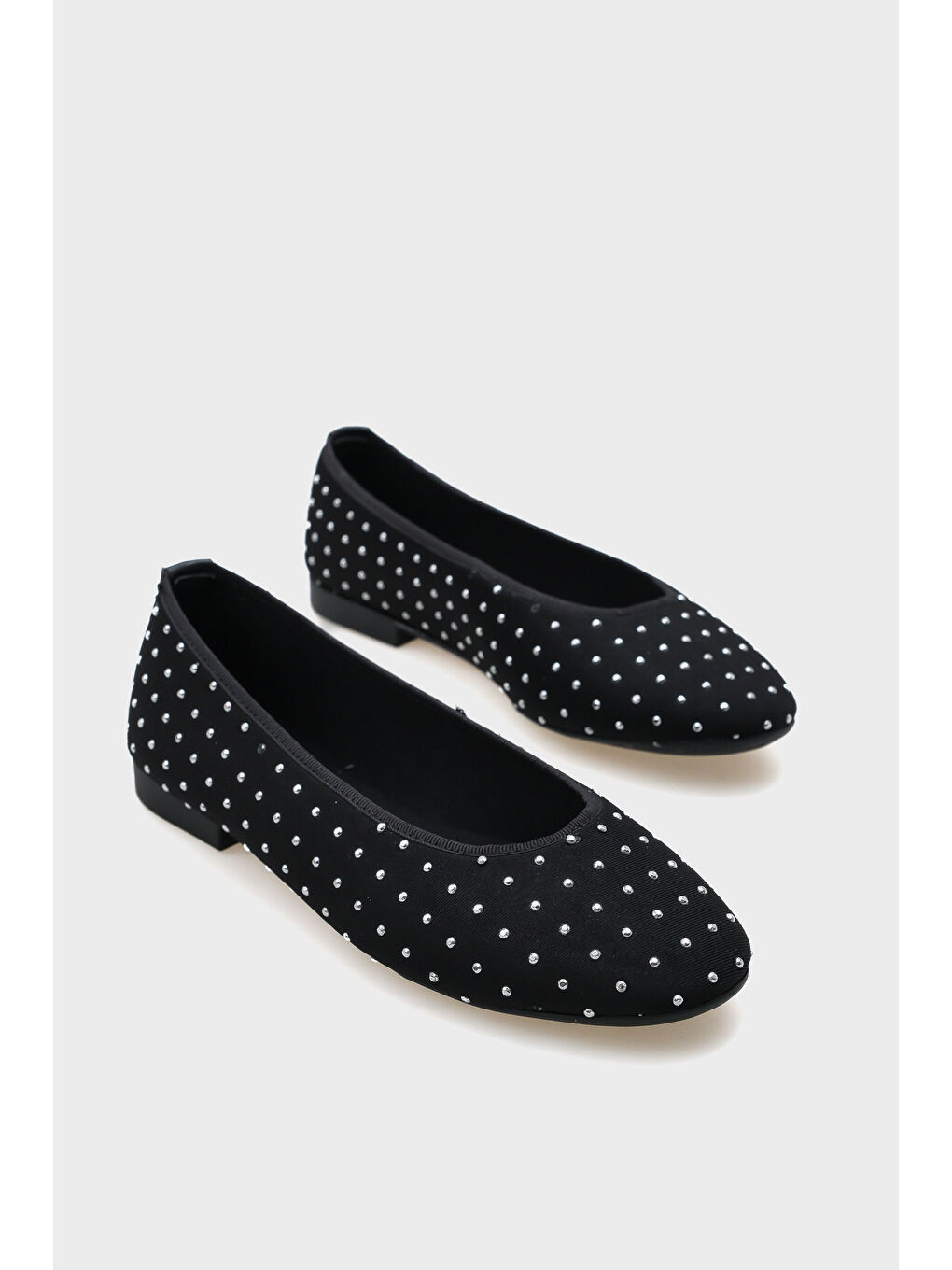 Siyah Alisa Taşlı Streç Babet-1