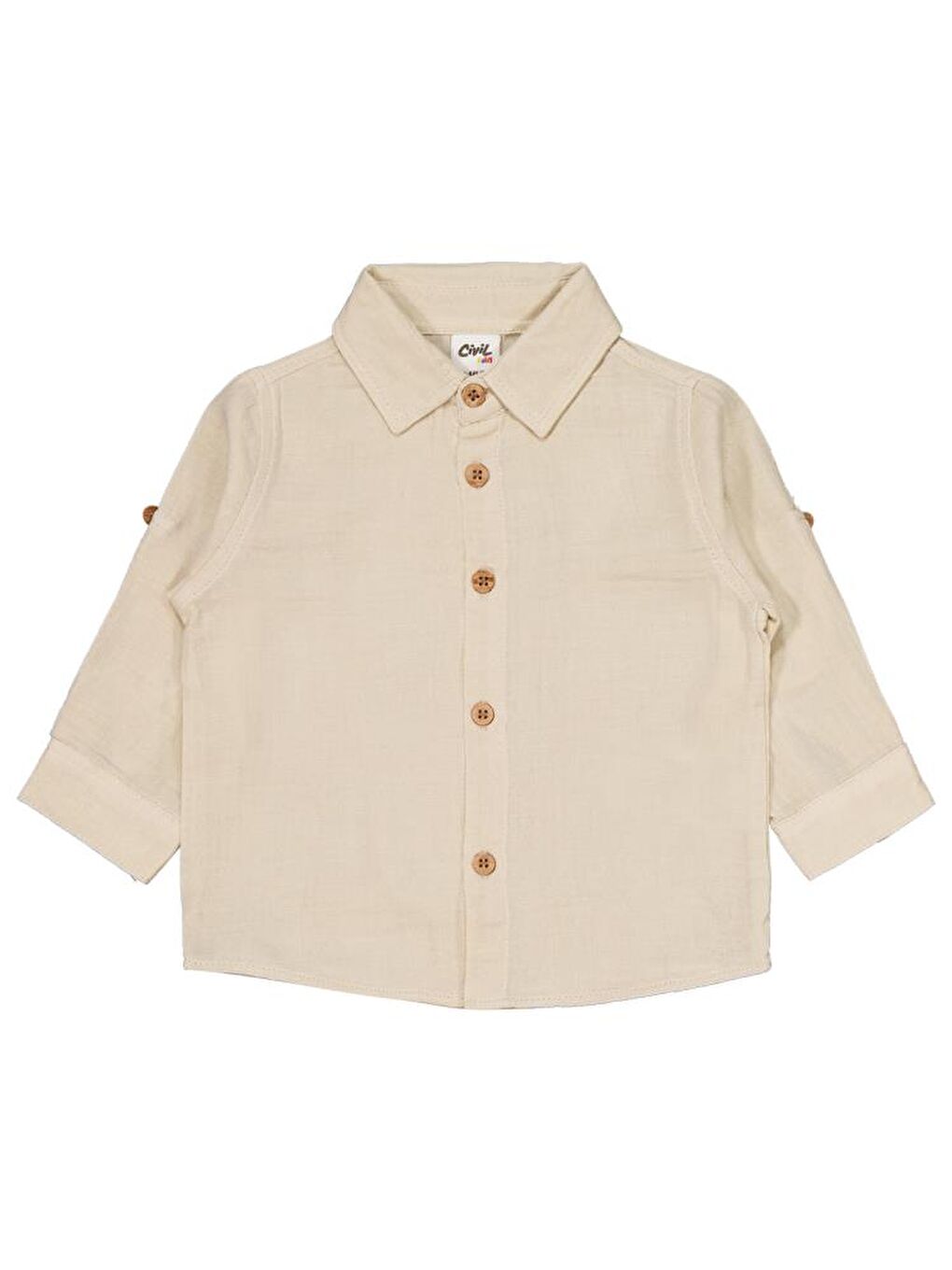 Baby Gömlekli 6-18 Ay Takım - Bej 18-24 Ay-1