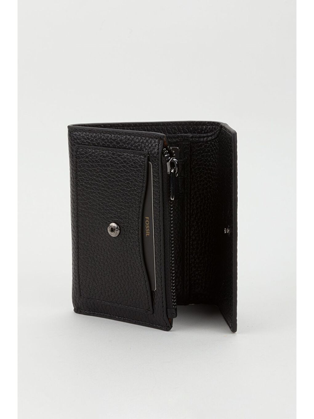 Siyah Kutulu Hakiki Deri Buz Mavi Orta Boy Kadın El Portföyü Kartlık Cüzdan-2