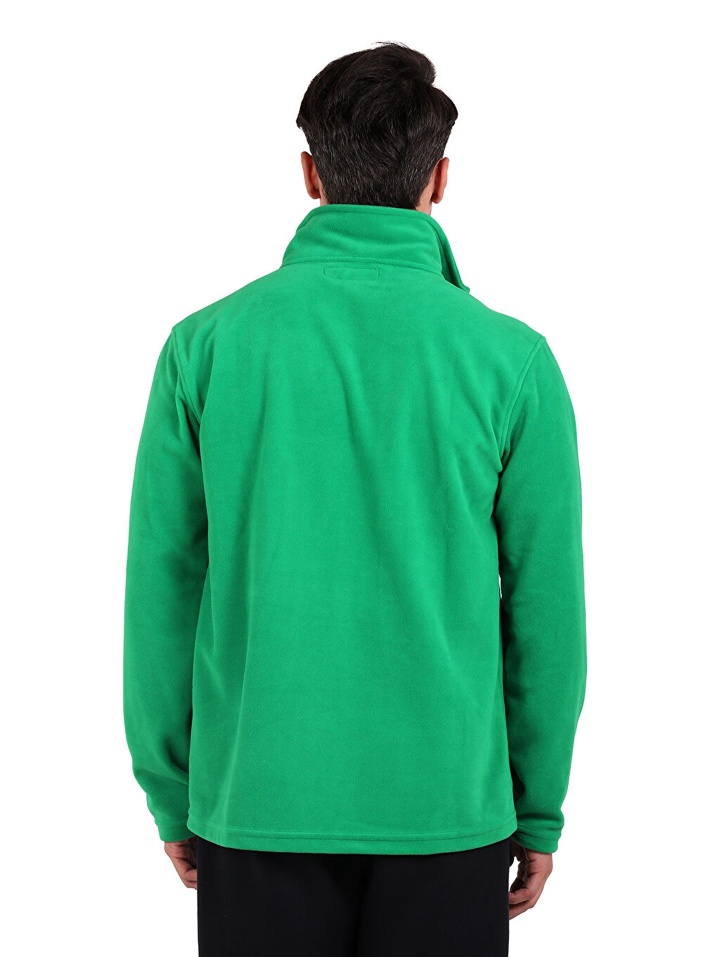 Yeşil Erkek Polar Dik Yaka Sweatshirt-3