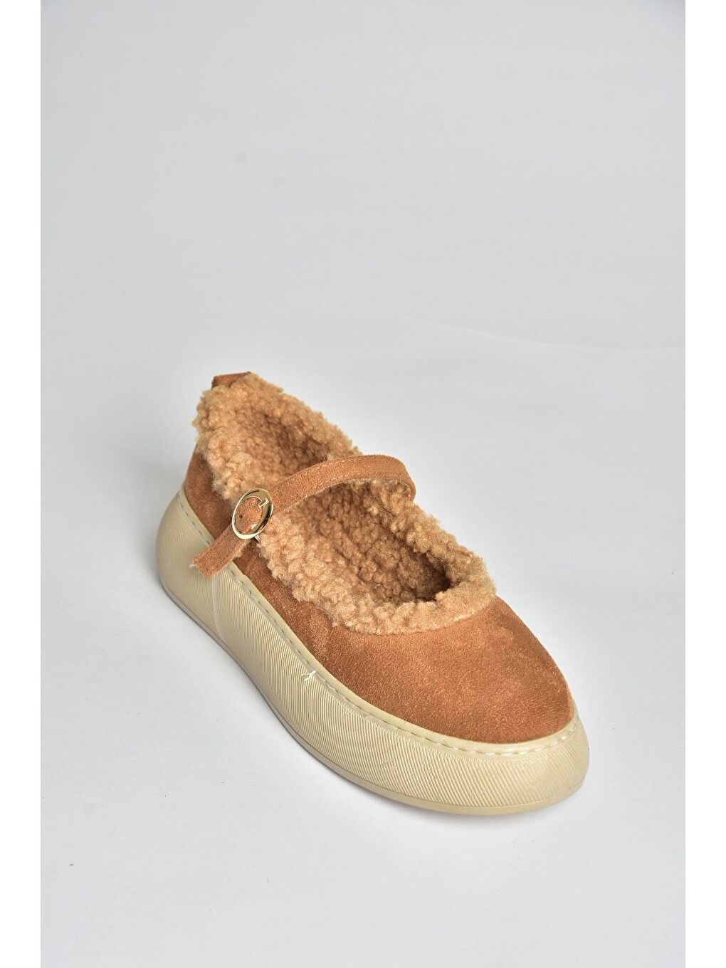 Kahverengi Taba Kadın Kışlık Babet Ayakkabı V811269502-1