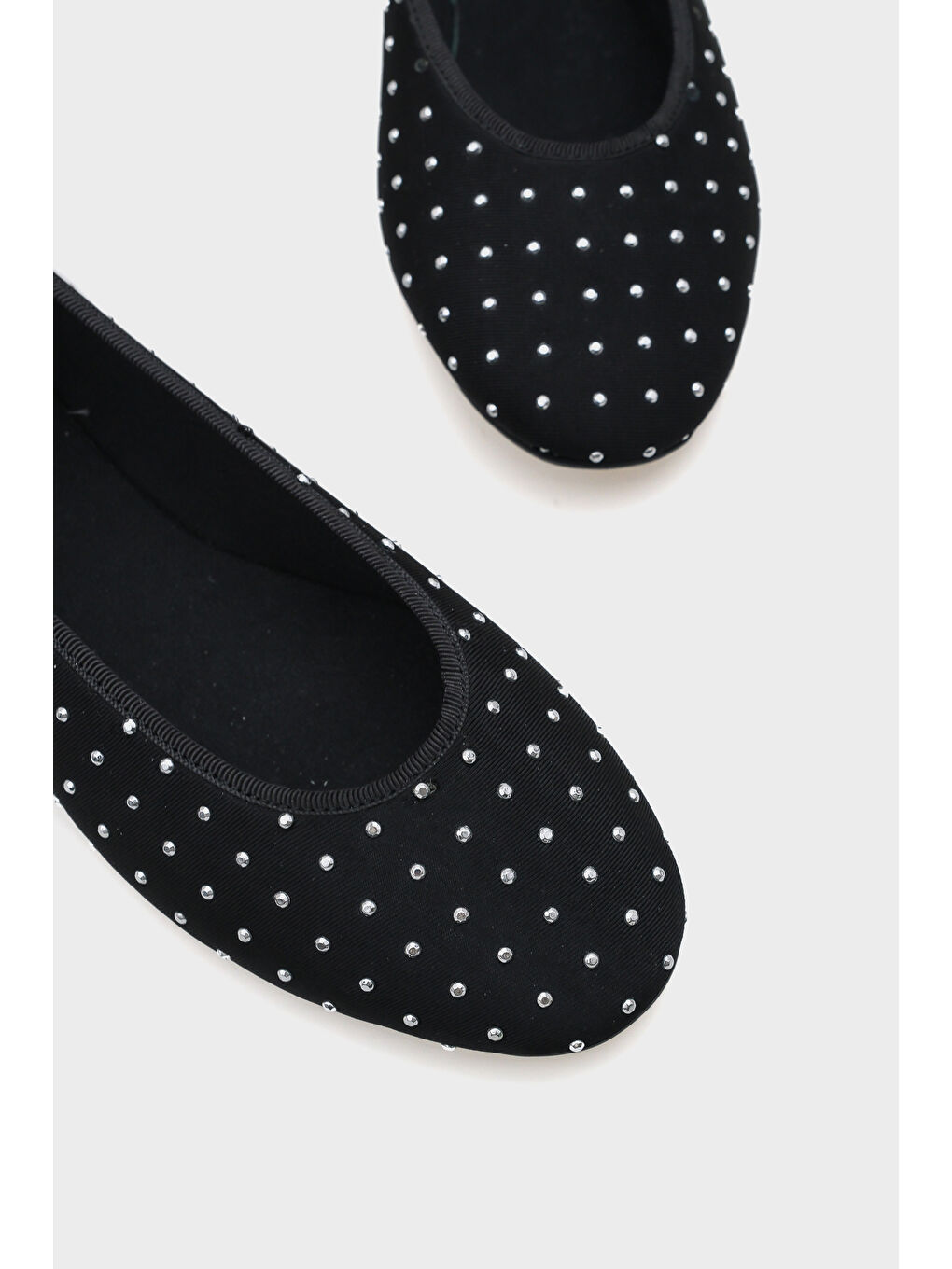 Siyah Alisa Taşlı Streç Babet-4