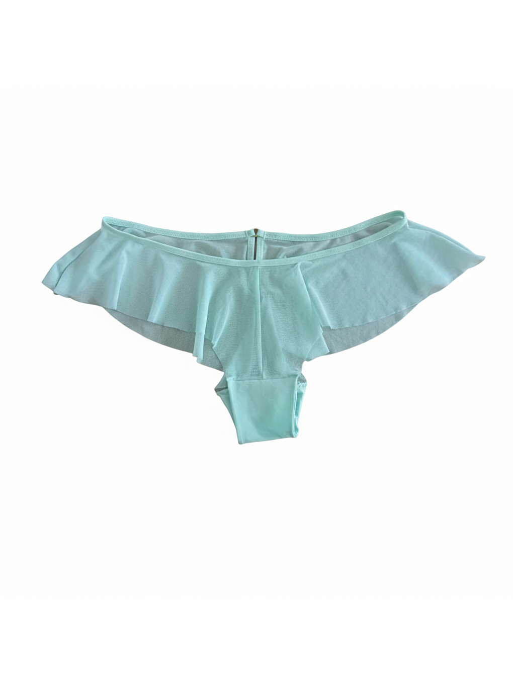 Yeşil Kadın Tül Transparan Chekky Şort Bb2057