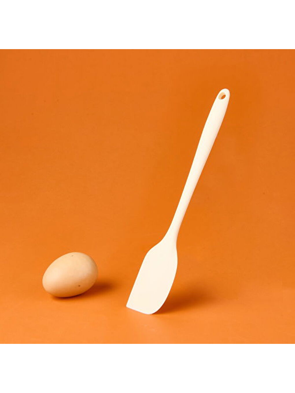Ekru Silikon Spatula - Krem-1