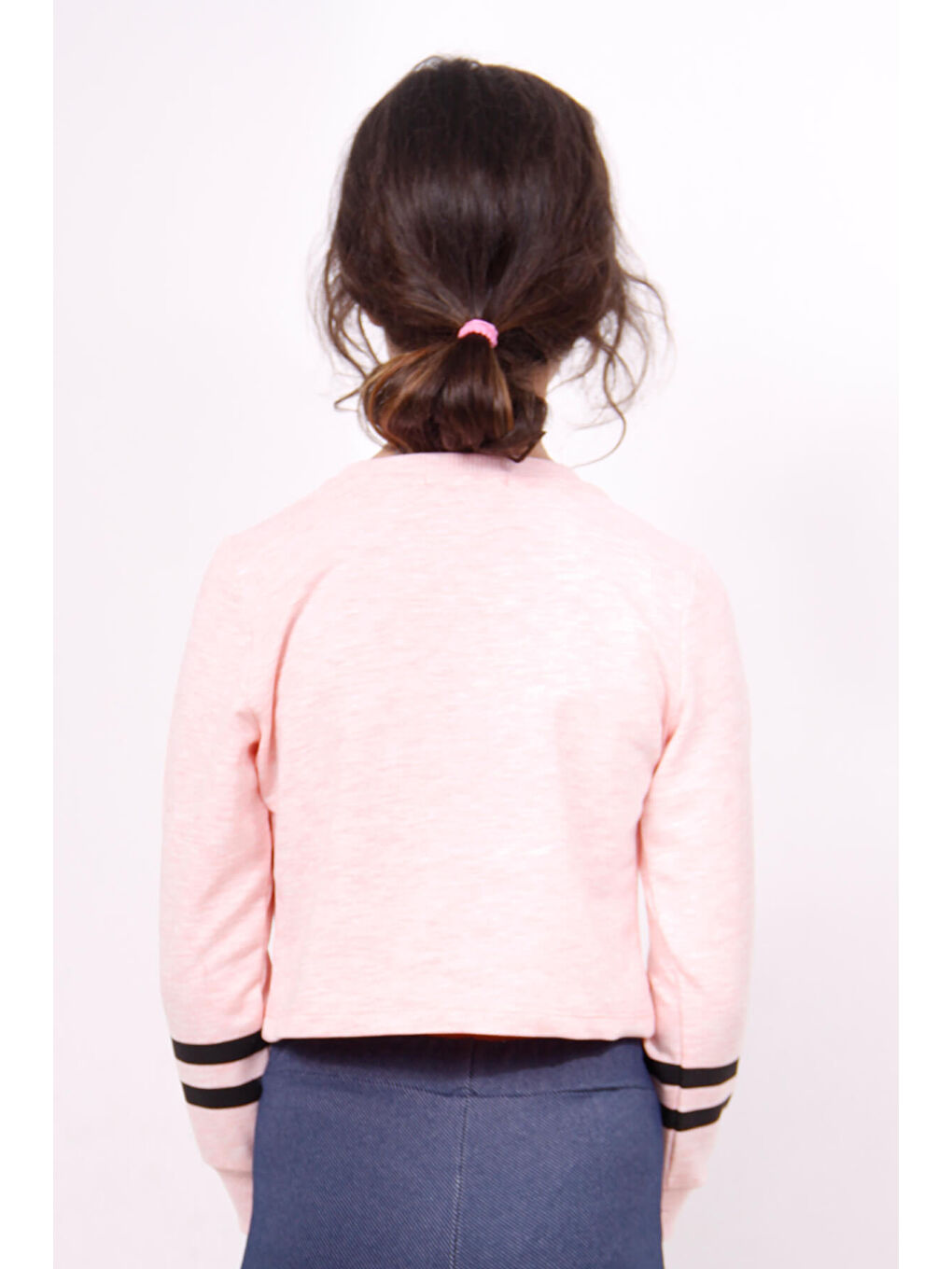 Pembe Kız Çocuk Yıldızlı Dream Baskılı Sweatshirt-1