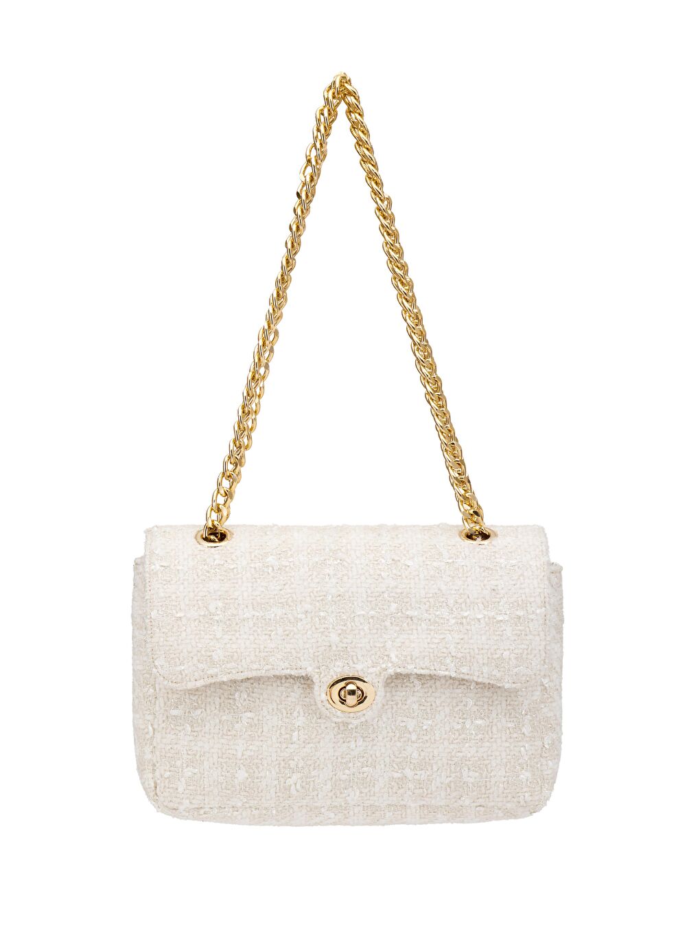 Ekru Lucida Omuz Çantası Krem