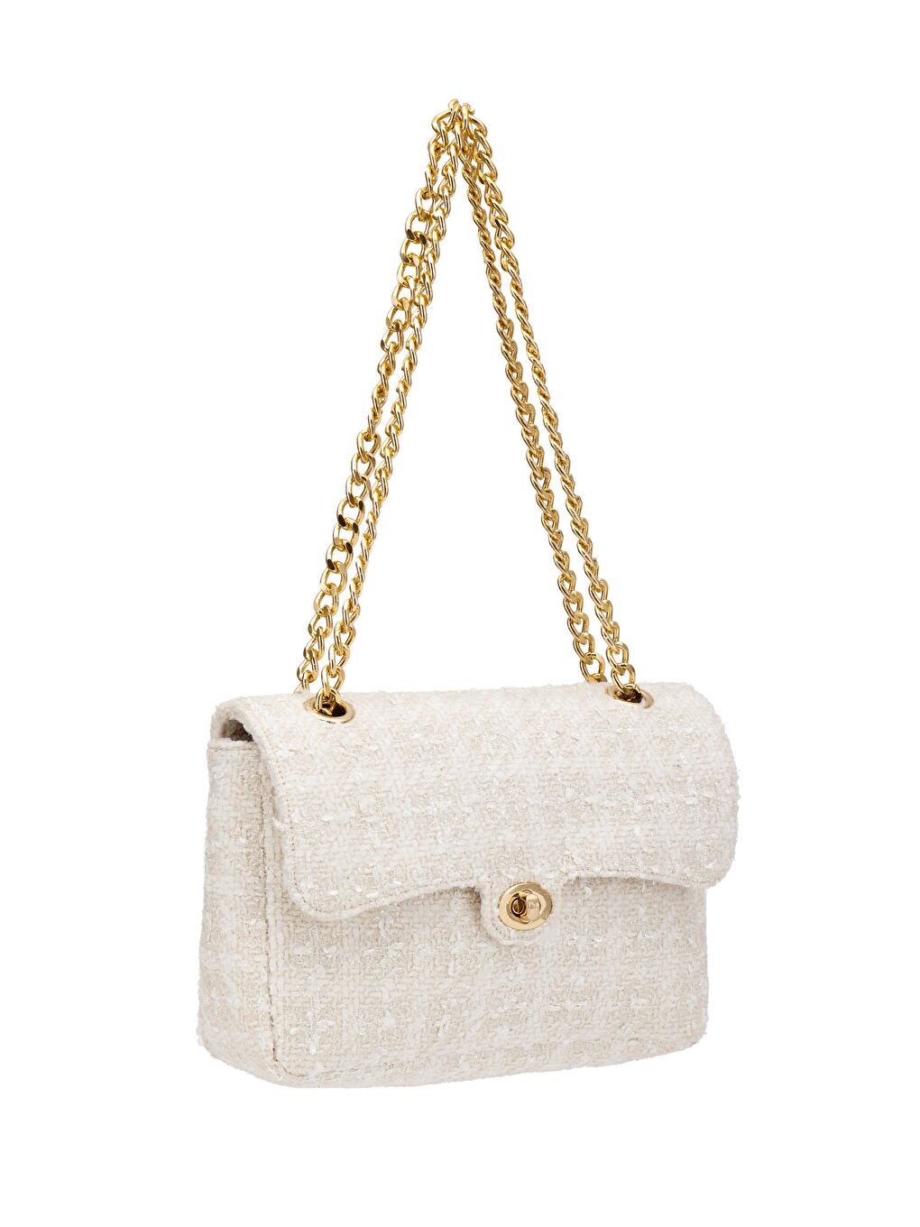 Ekru Lucida Omuz Çantası Krem-1