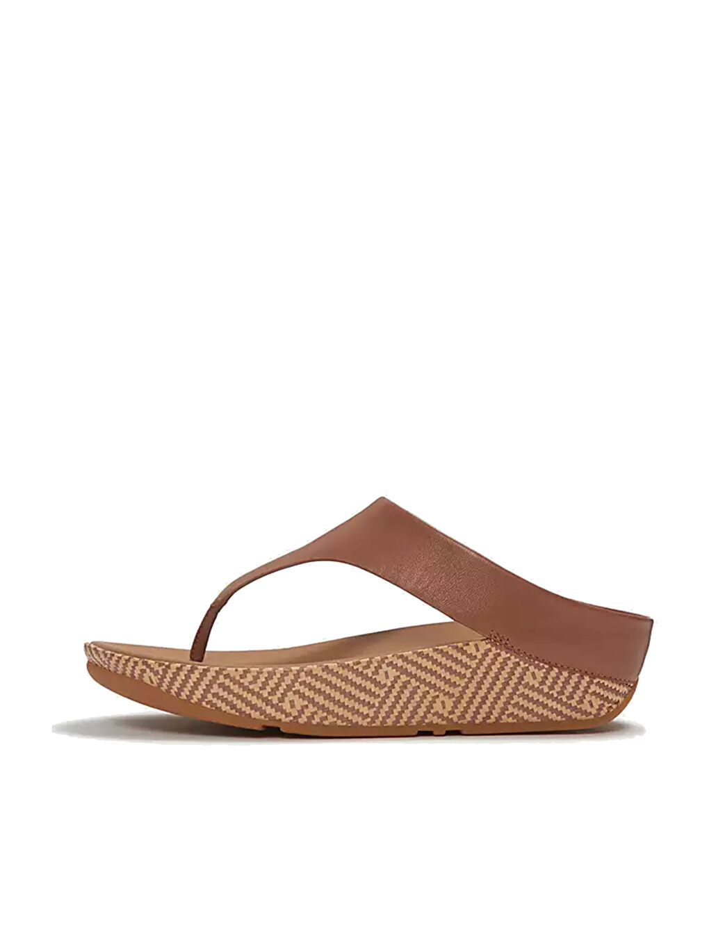 Kahverengi Kadın Terlik A4Q-001/C15 LULU Lux Graphic-Weave Leather Toe-Post-3
