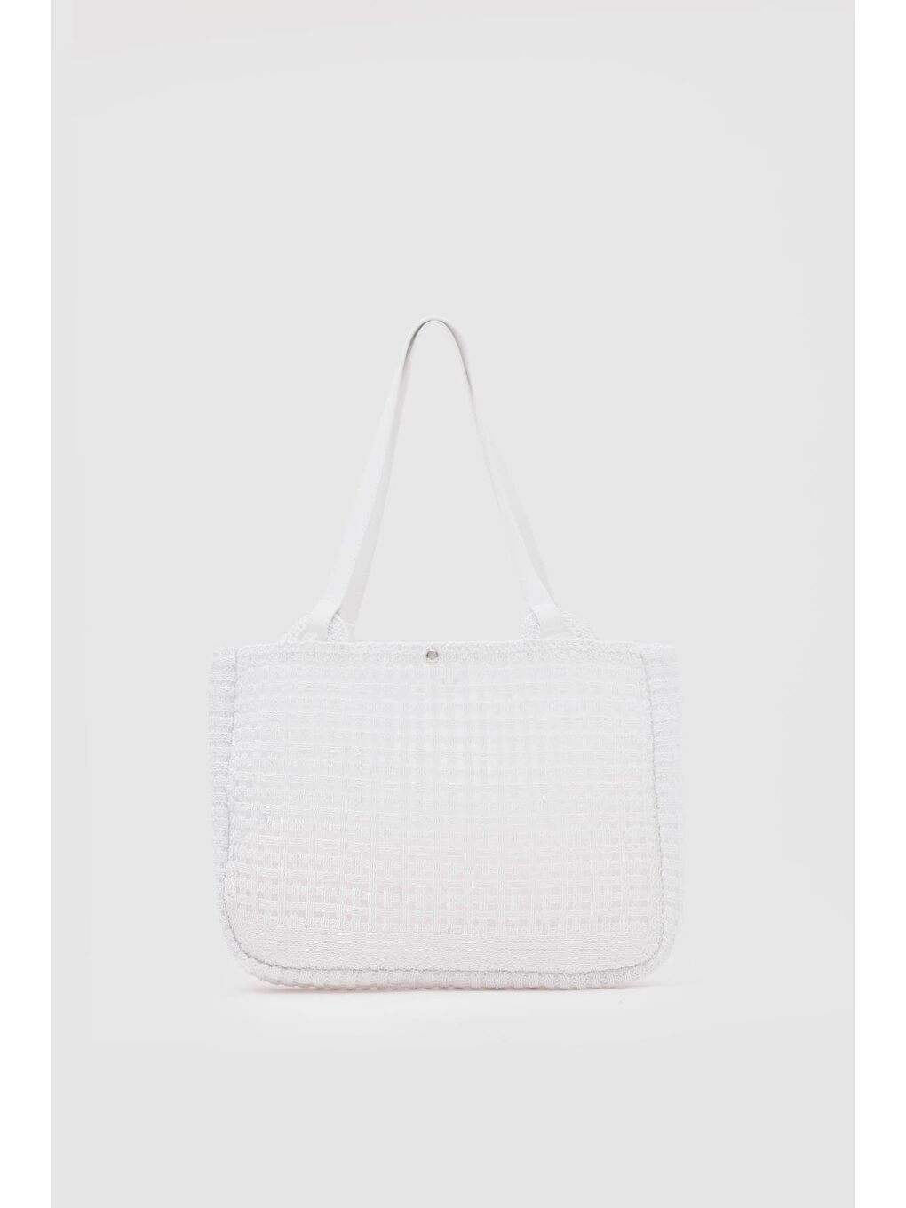 Fabri Big Size Makrome Omuz Çantası Beyaz